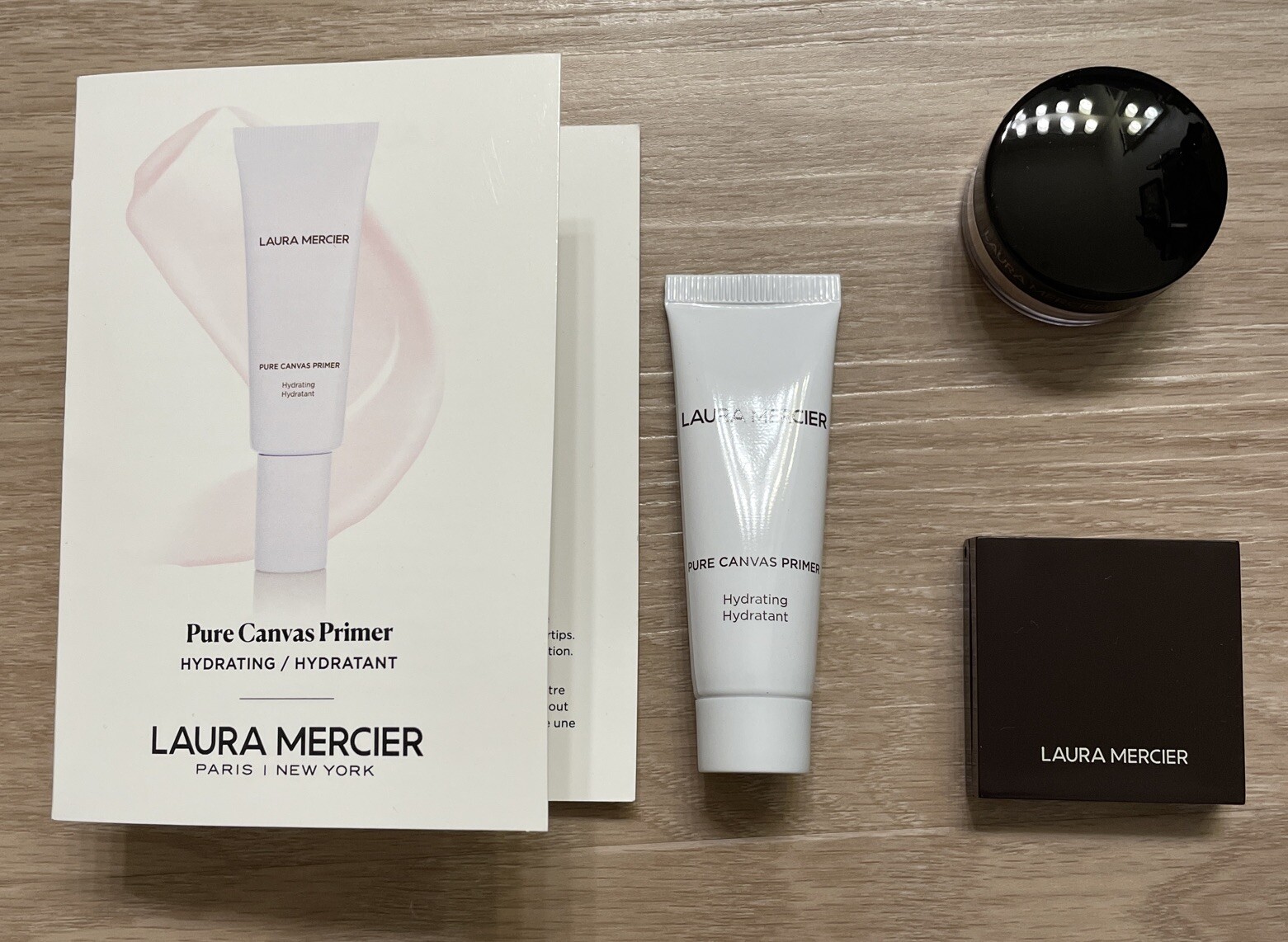 Laura Mercier 3-Pc Make Up Lot, Primer, Blush, & Translucent Powder Sample, NEW