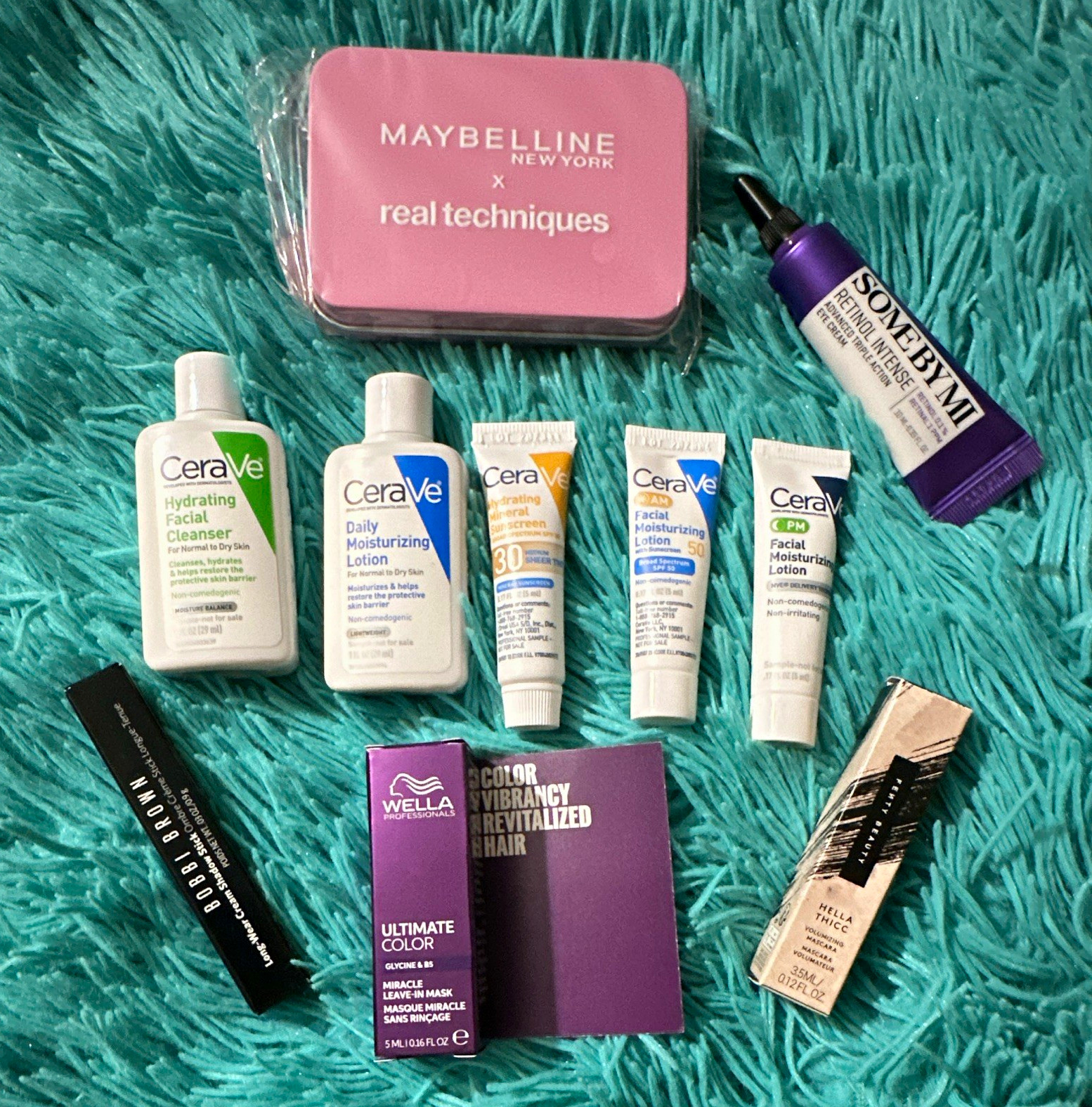 10pcs Travel Set:CeraVe,BobbiBrown,Fenty Mascara,Wella & more Ulta/Sephora