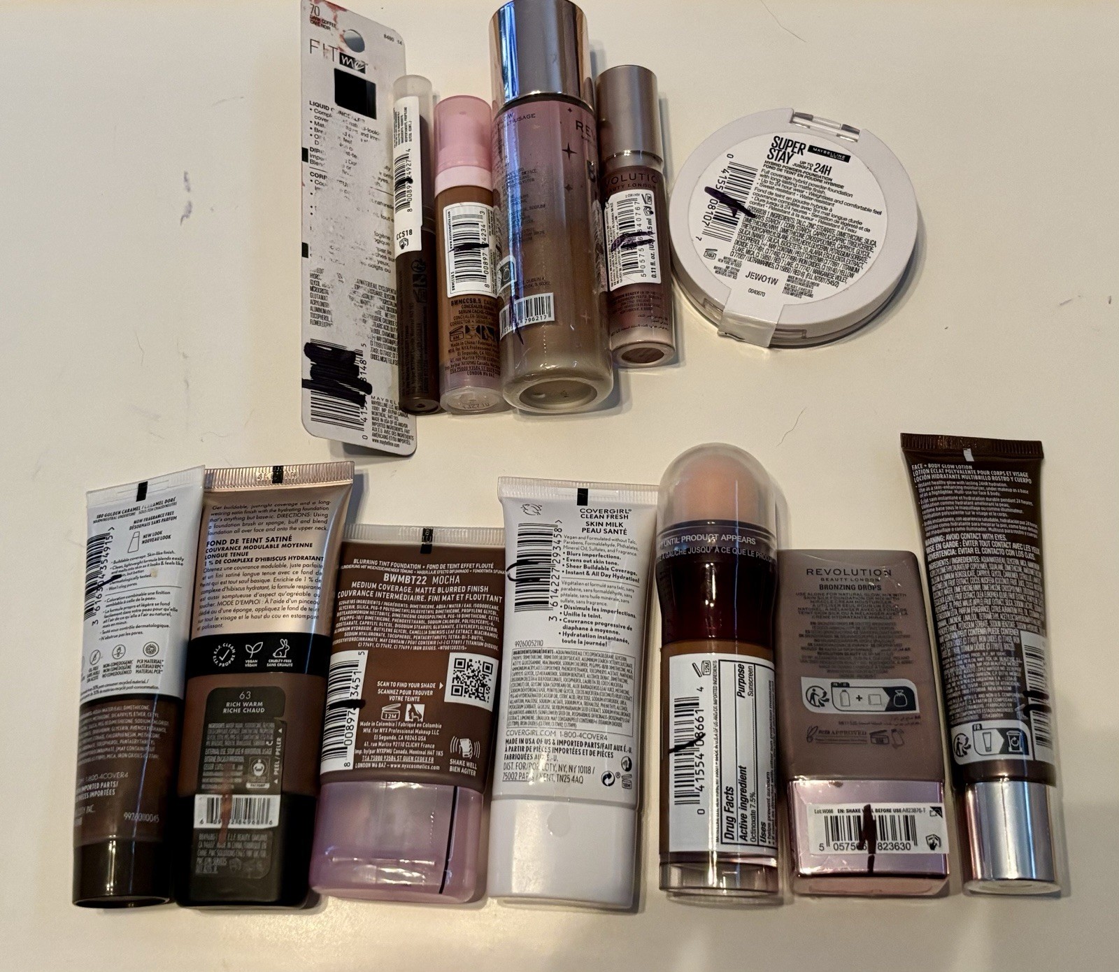 Huge Lot Of Deep Face Makeup Cosmetics Concealer Foundation Bronzing Drops