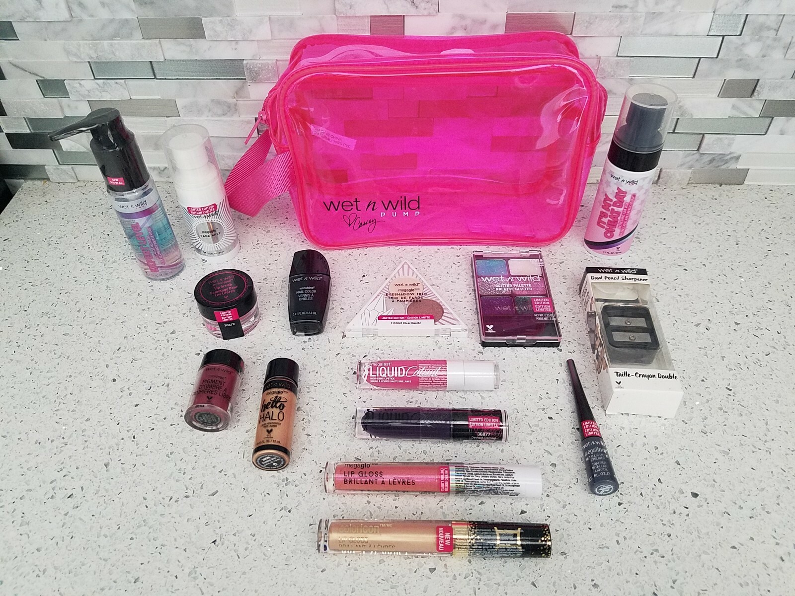 WET N WILD Lipgloss-Eyeshadow Palette-Highlighter-Hair-Face MAKEUP LOT Of 16