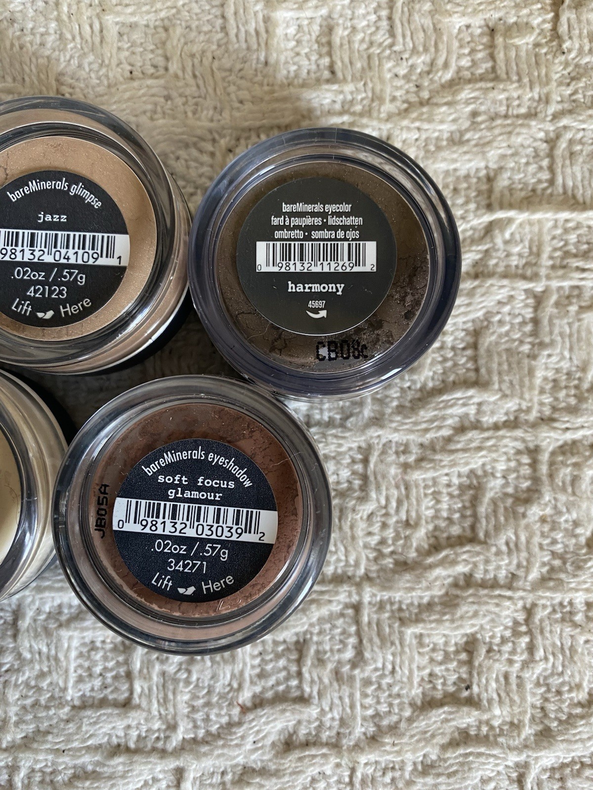 Bare Minerals By Bare Escentuals Makeup Lot w/ White Zip Case SEALED