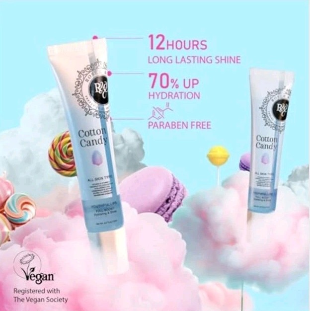 Rosee Lip Gloss Vegan, Professional Make up, Non-Sticky – Cotton Candy