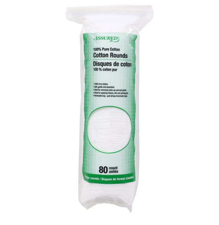 Cotton Rounds Pack of 80-100% Pure Cotton Pads – Eye Makeup/Cosmetic Removers