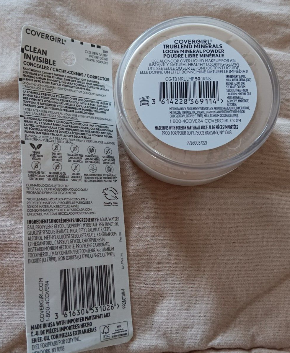 Covergirl Lot Trublend Loose Mineral Powder Translucent Golden Ivory Concealer