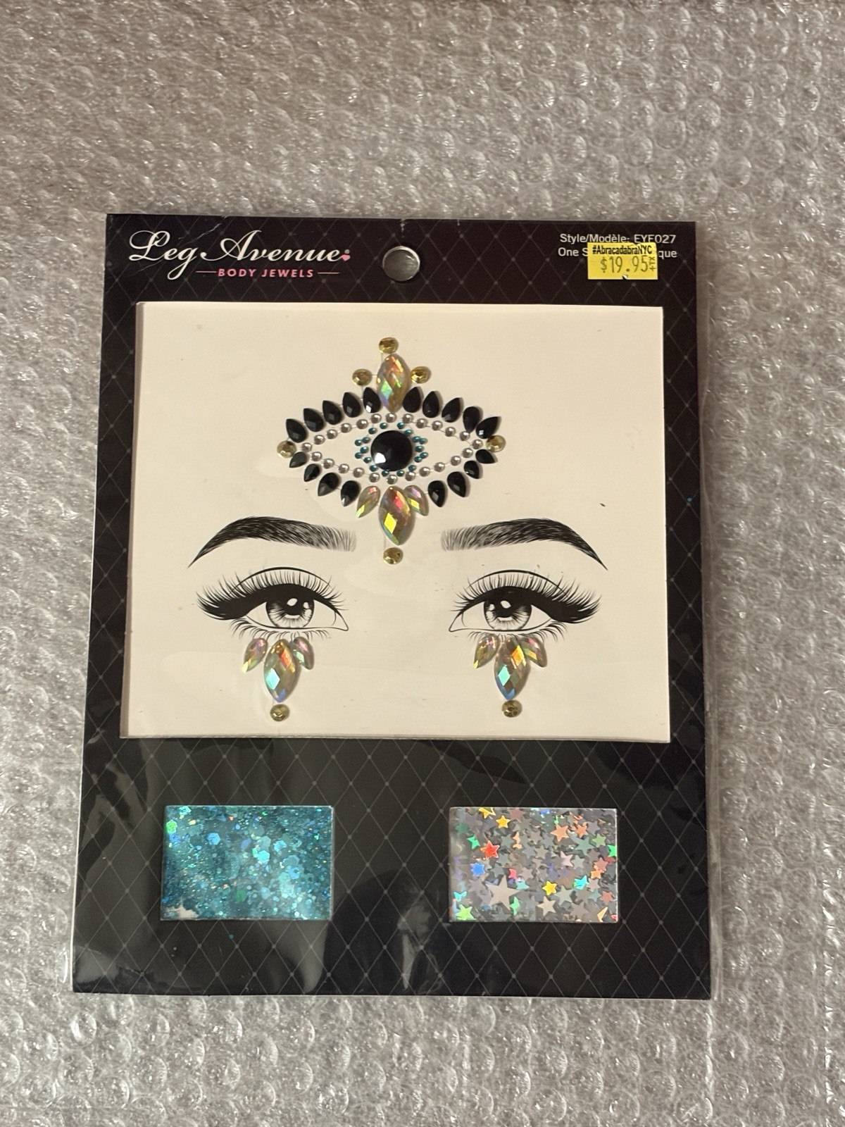 Leg Avenue Body Jewels Eye Festival Makeup Face Gems Glitter Star Lot Of 2 New