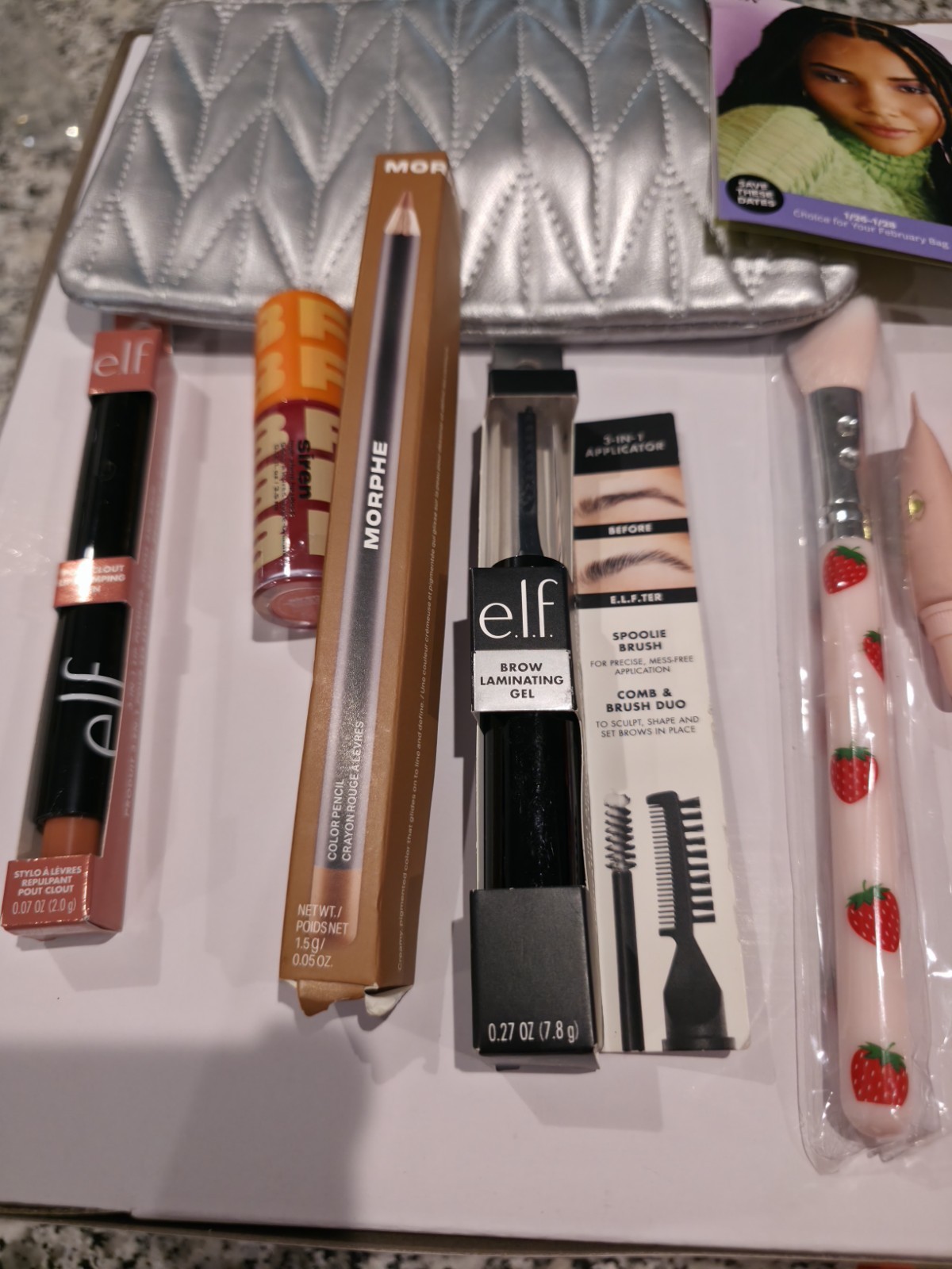 e.l.f., Morphe, Moonslice Beauty Makeup Lot Brow Gel, Pencil, Blush, Bag