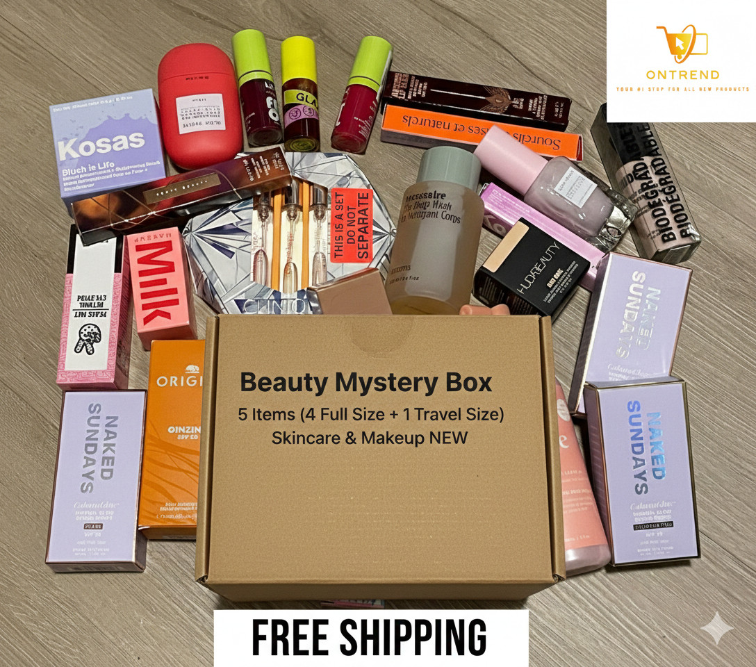 Beauty Mystery Box – 5 Items (4 Full Size + 1 Travel Size) Skincare & Makeup NEW