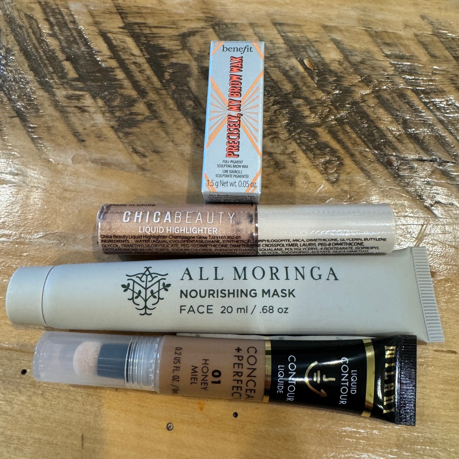 Benefit Brow Wax Milani Contour Chica Beauty HIghlighter All Moringa Mask Bundle