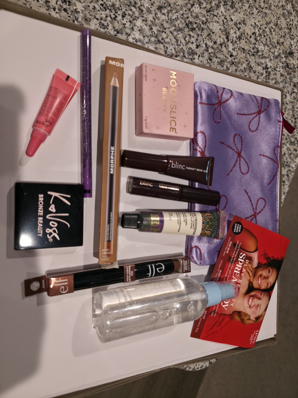 Moonslice Beauty, Morphe, blinc, K Voss, e.l.f. Makeup Lot Mascara, Brow, Bag