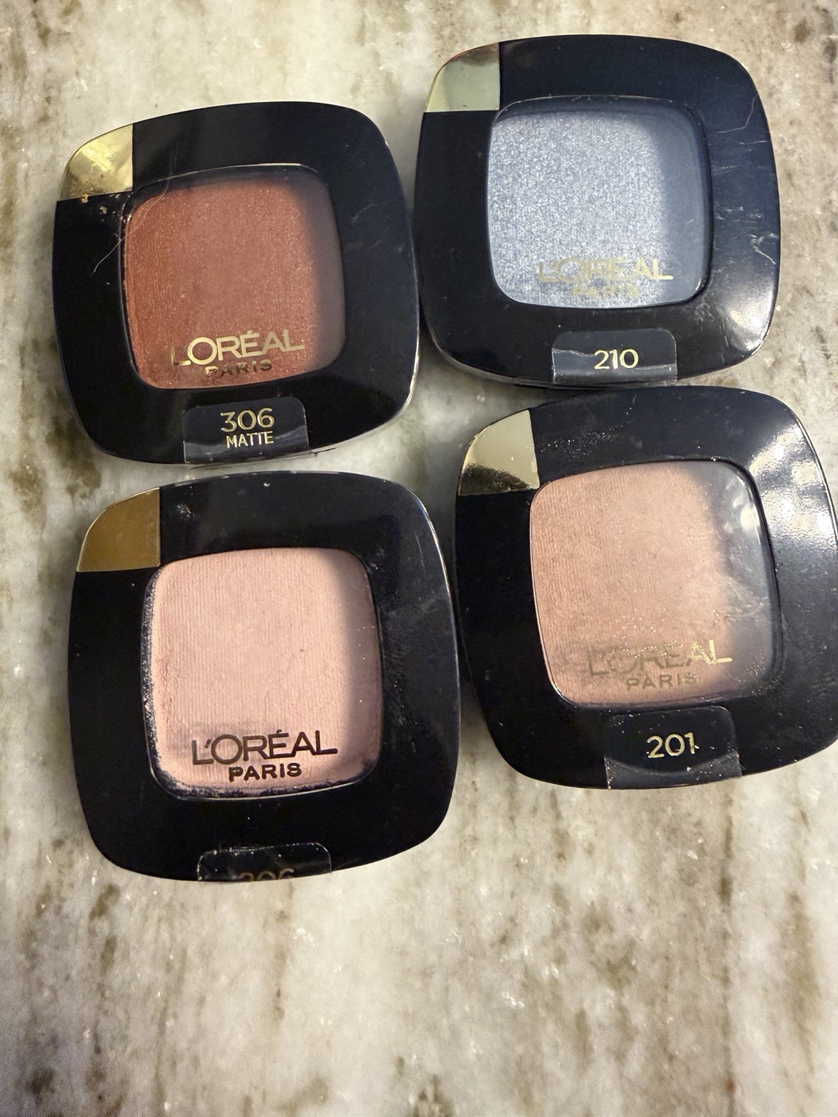 L’Oréal Paris Infallible Eye Shadow Singles Lot of 4 Matte Full Size 306 210 201