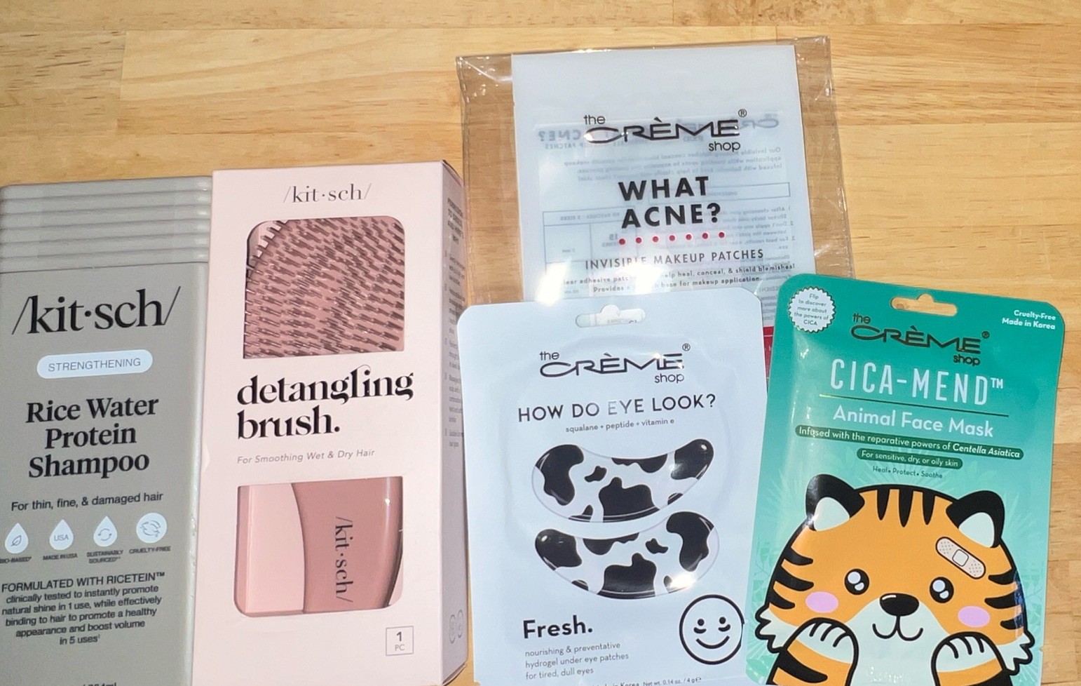 Kitsch / The Crème Shop Rice Water Shampoo, Brush, Masks & Patches Vegan