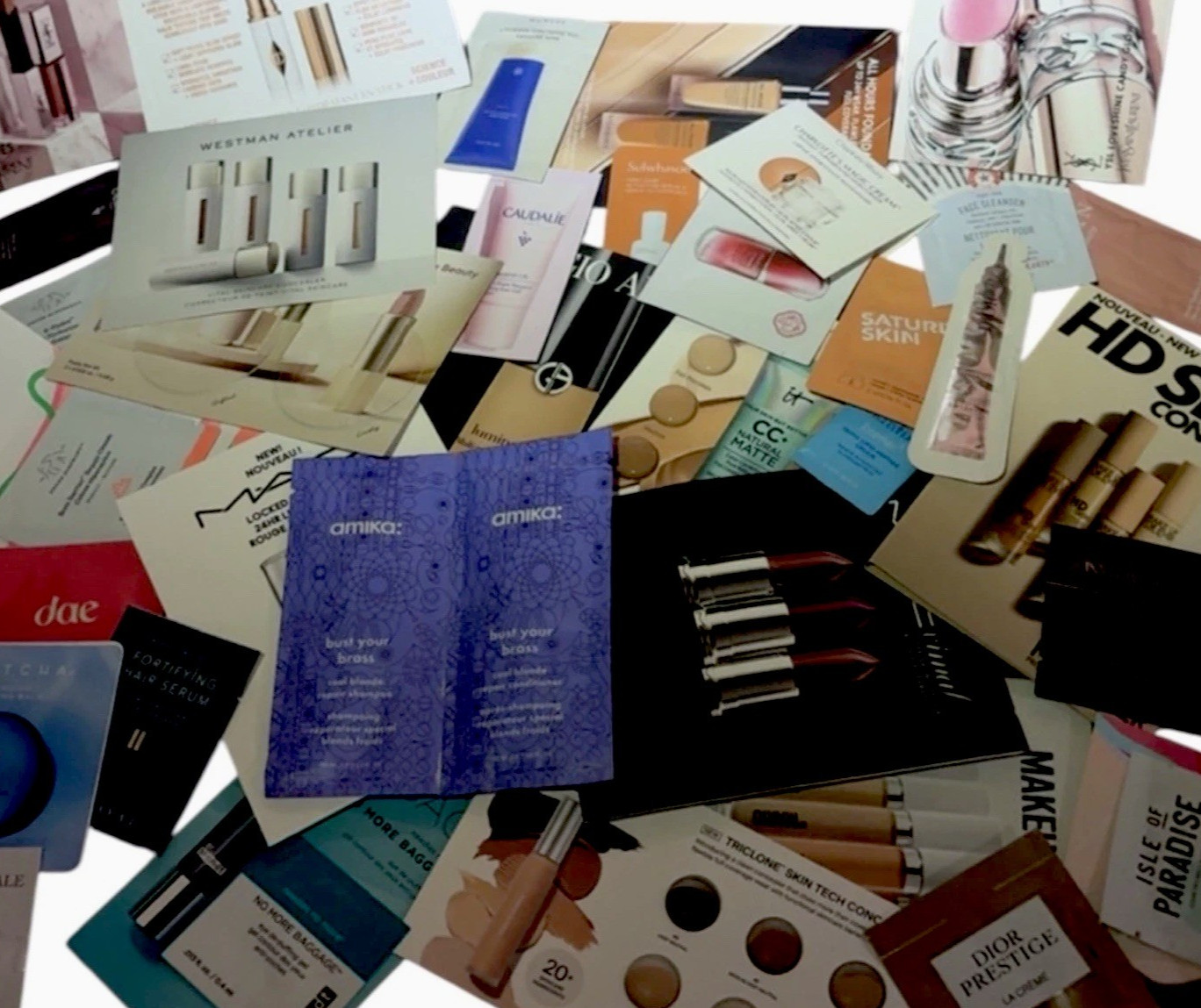 NEW! 100 pc High End Skincare Beauty Cosmetics Makeup Hair Sample Packets Lot