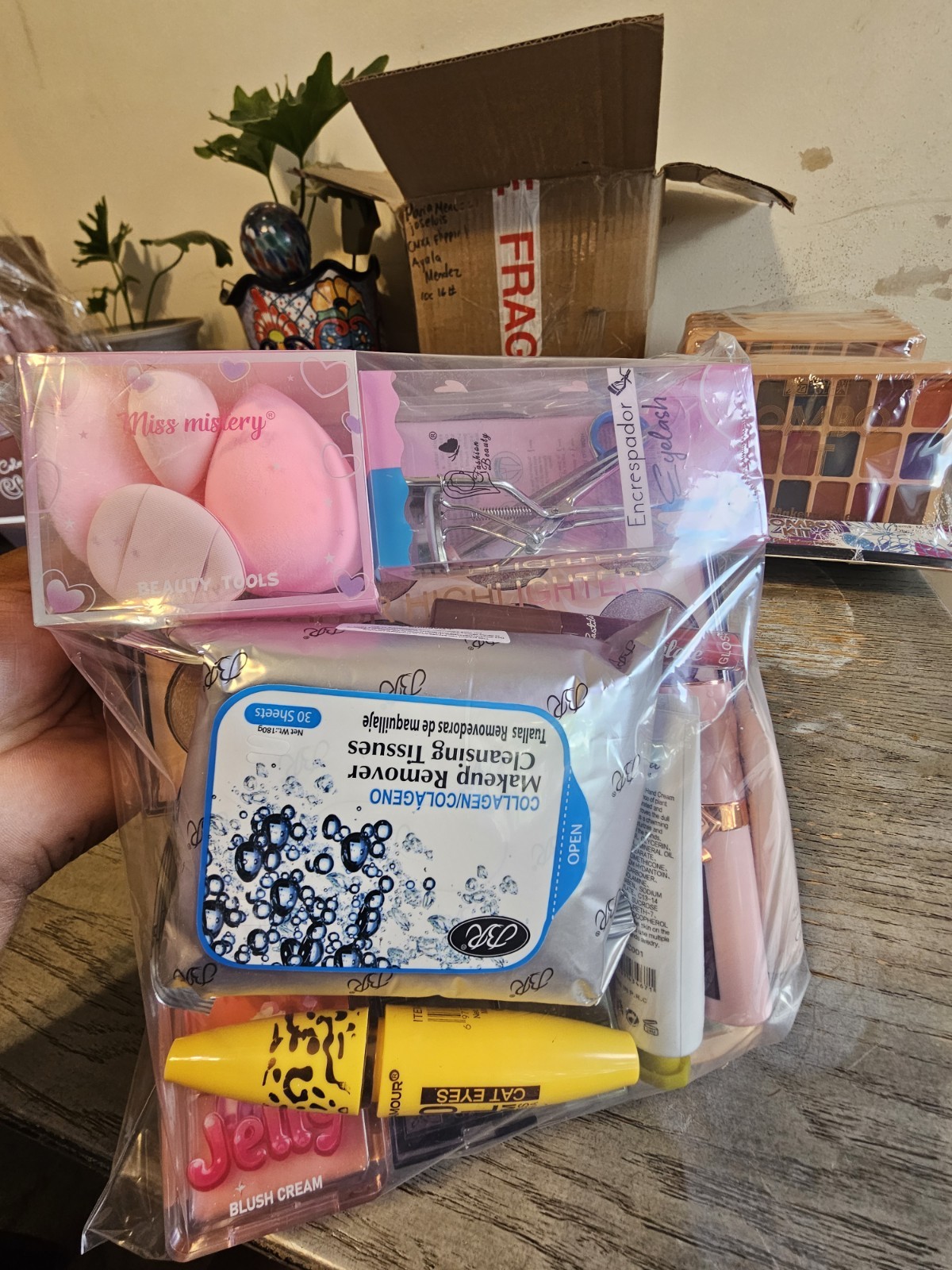 Makeup Mixed of 14 Pc makeup lot lip,eye,blush,mascara, cream. + 2 More gifts.