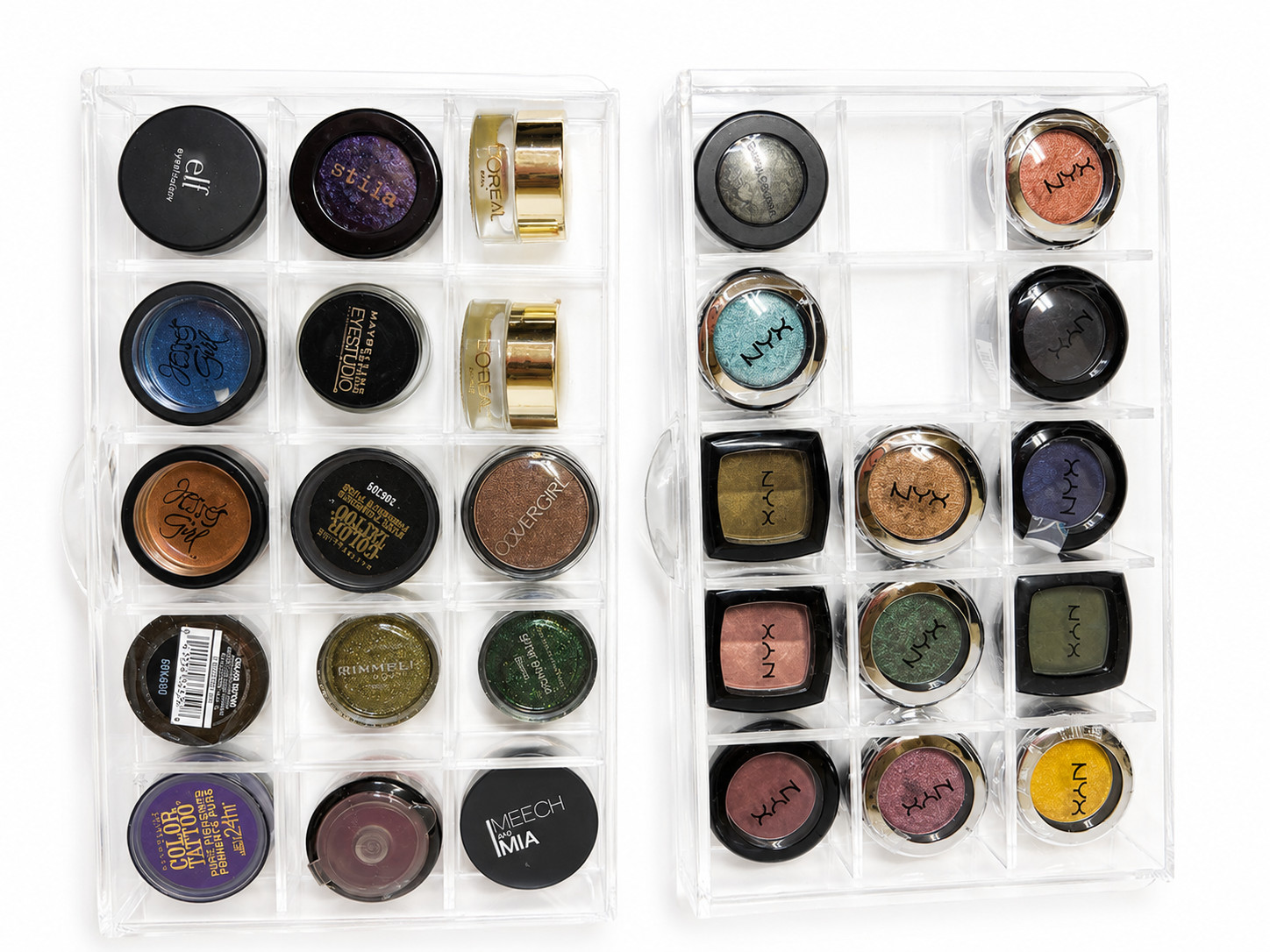 Mixed Single Eyeshadow Lot NYX ELF Stila Maybelline L’Oreal Covergirl 20+ Pieces