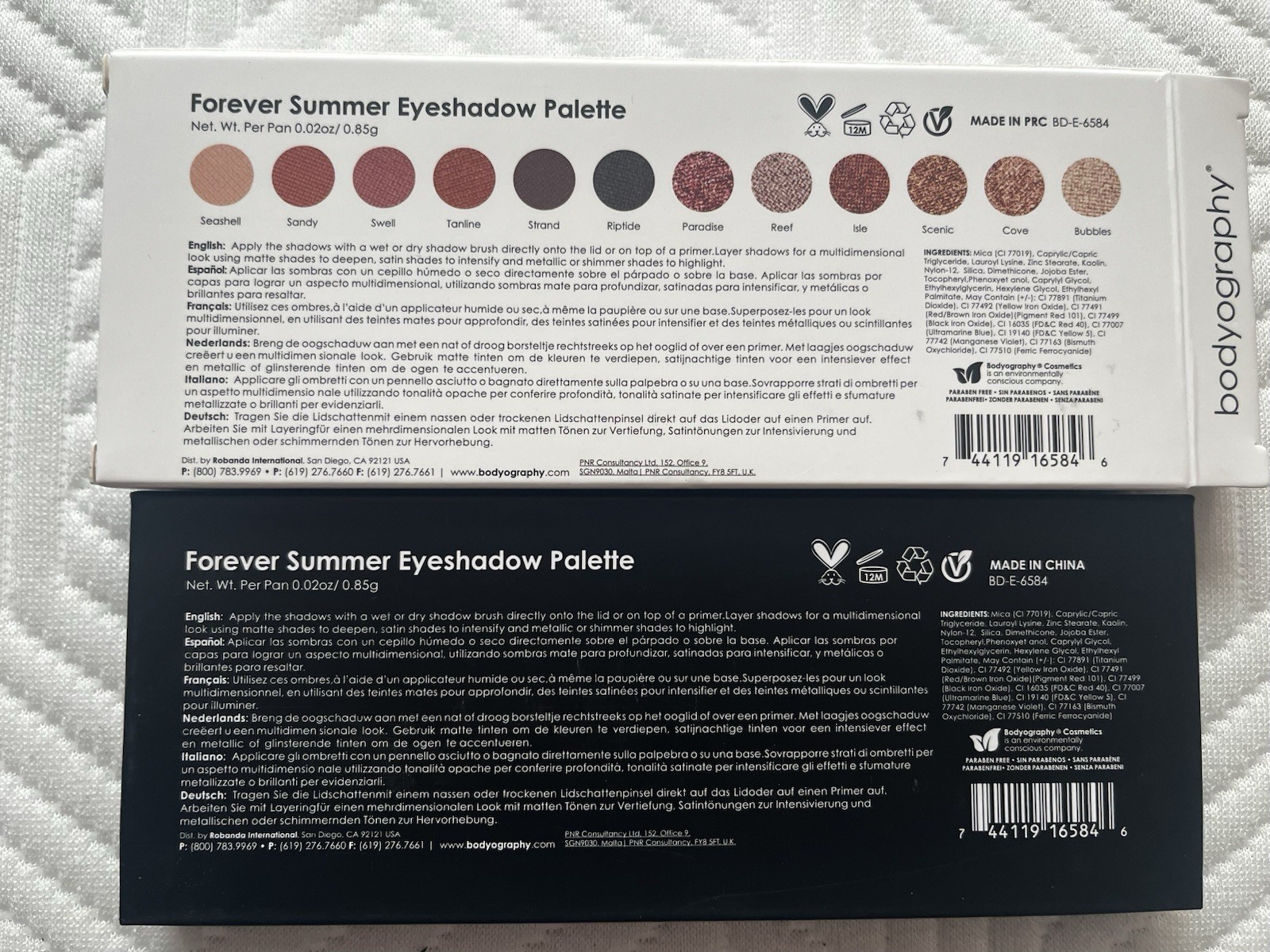 Bodyography Full Size Paraben-Free Makeup Lot: Palettes, Cosmetology Set