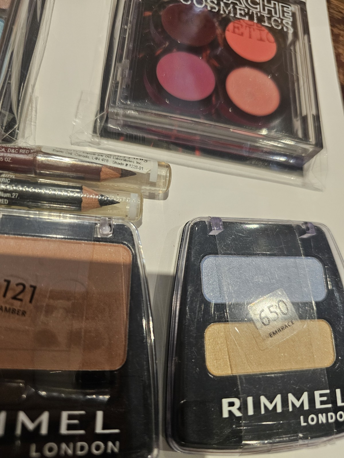 Assorted Makeup Lot 9 Pcs Jane Rimmel Jordache Eyeliner Lip Gloss Blush