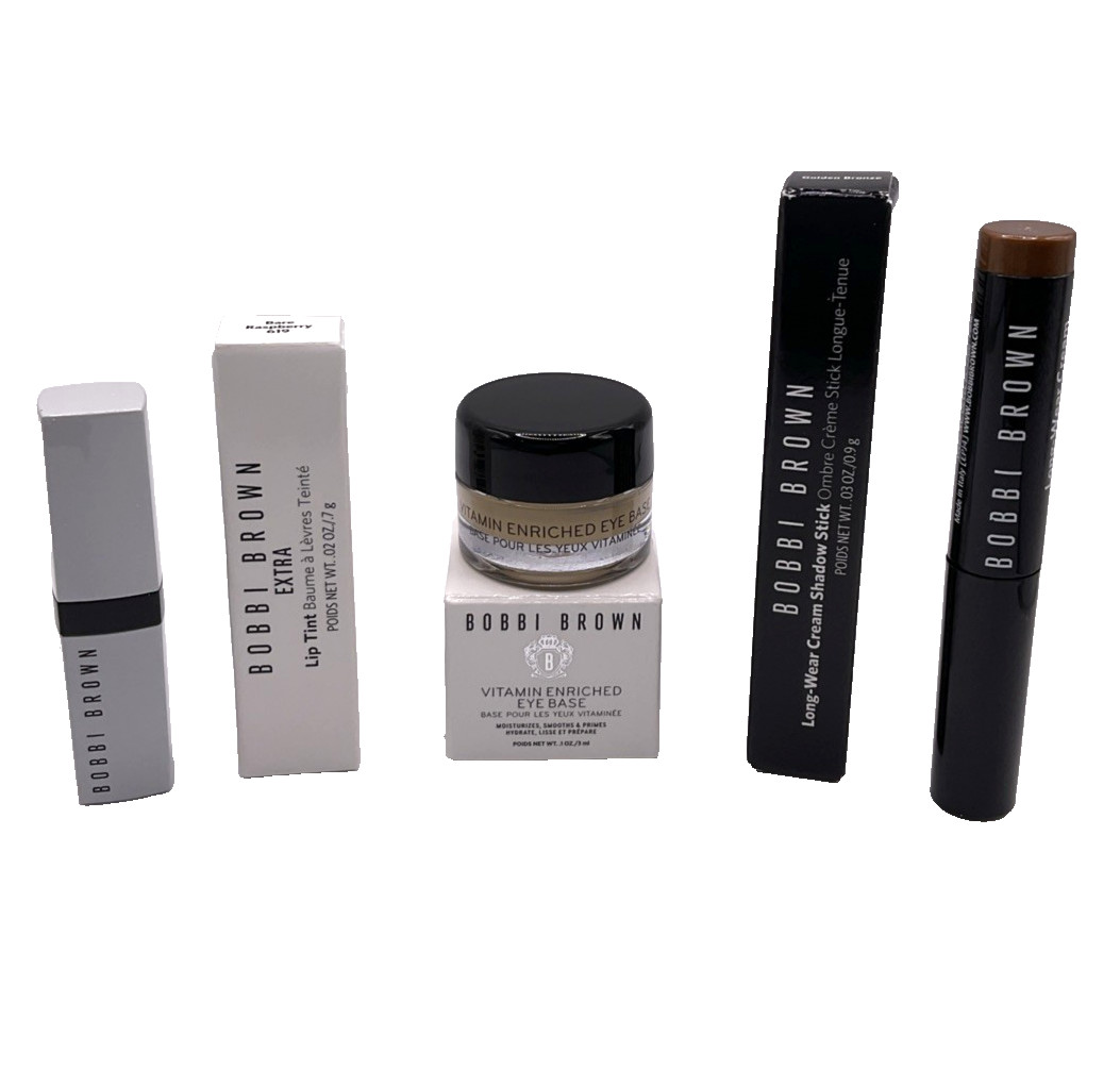 Bobbi Brown Beauty Makeup Skincare Cleansing Oil Eye Face Base Eyeshadow 9 Piece
