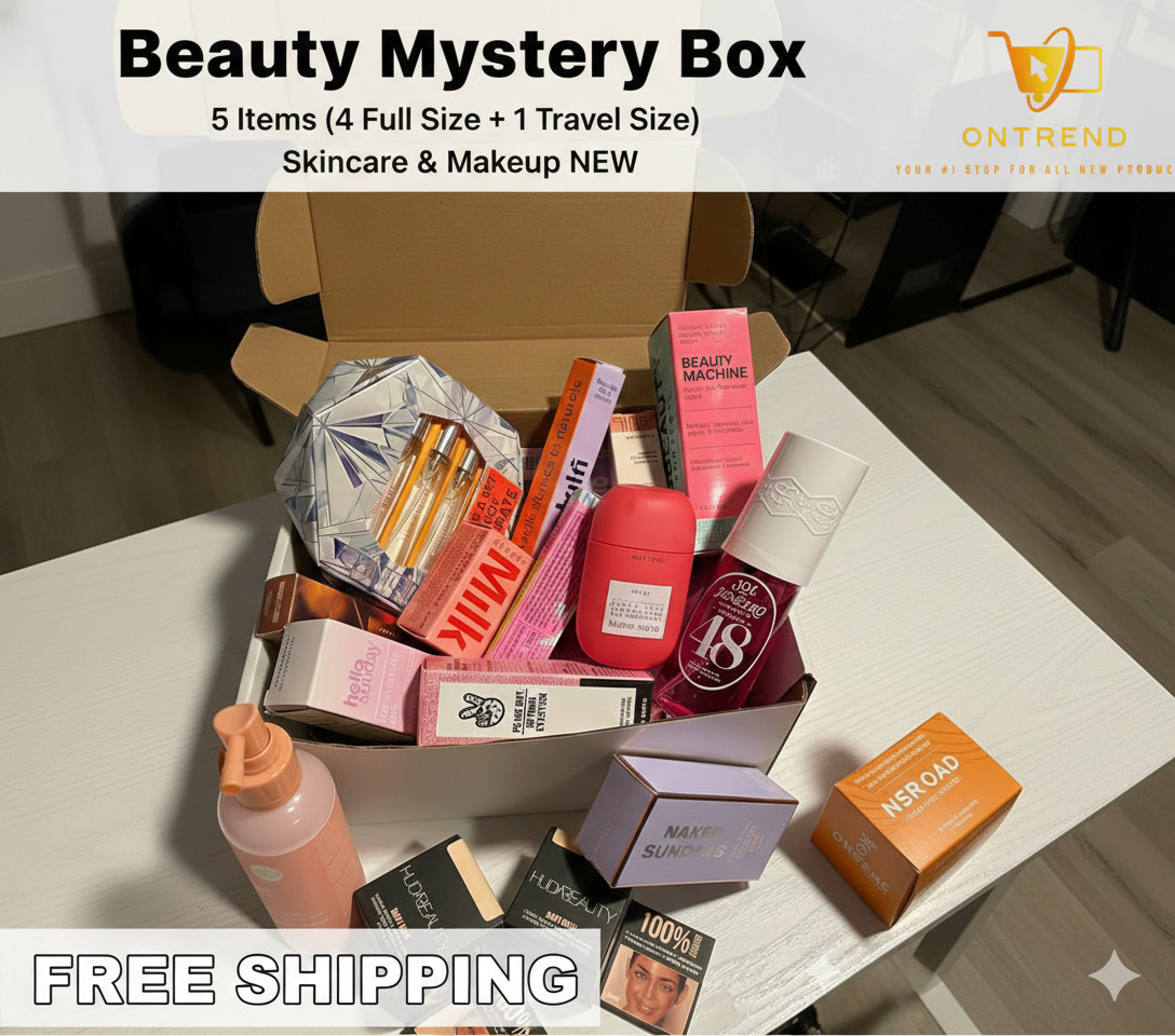 Beauty Mystery Box – 5 Items (4 Full Size + 1 Travel Size) Skincare & Makeup NEW