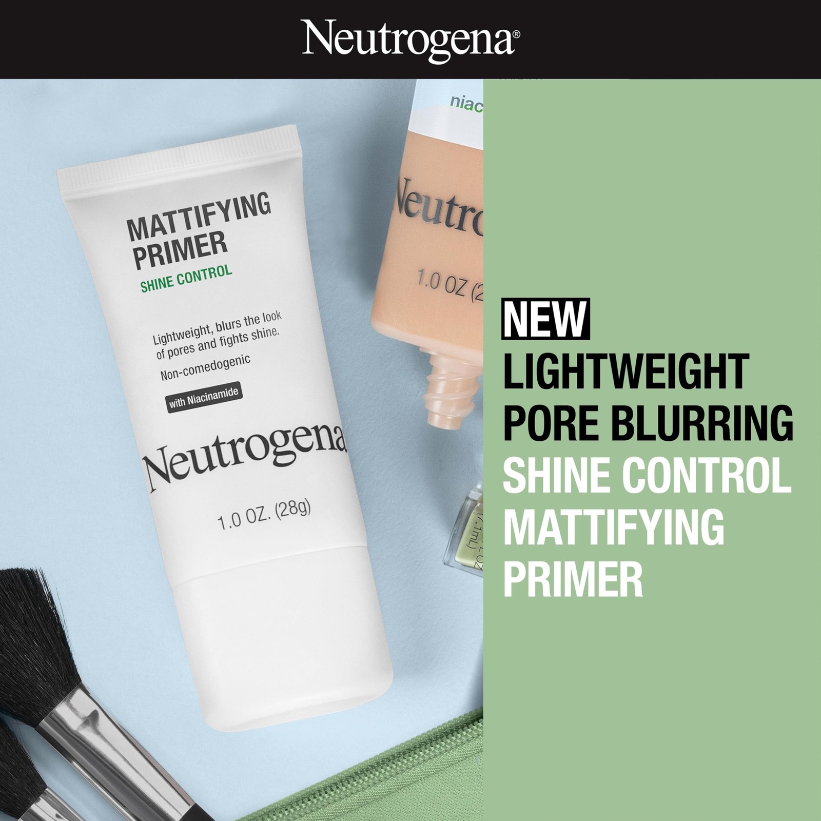 Neutrogena Mattifying Primer with Shine Control, Lightweight Pore Blurring Fa…