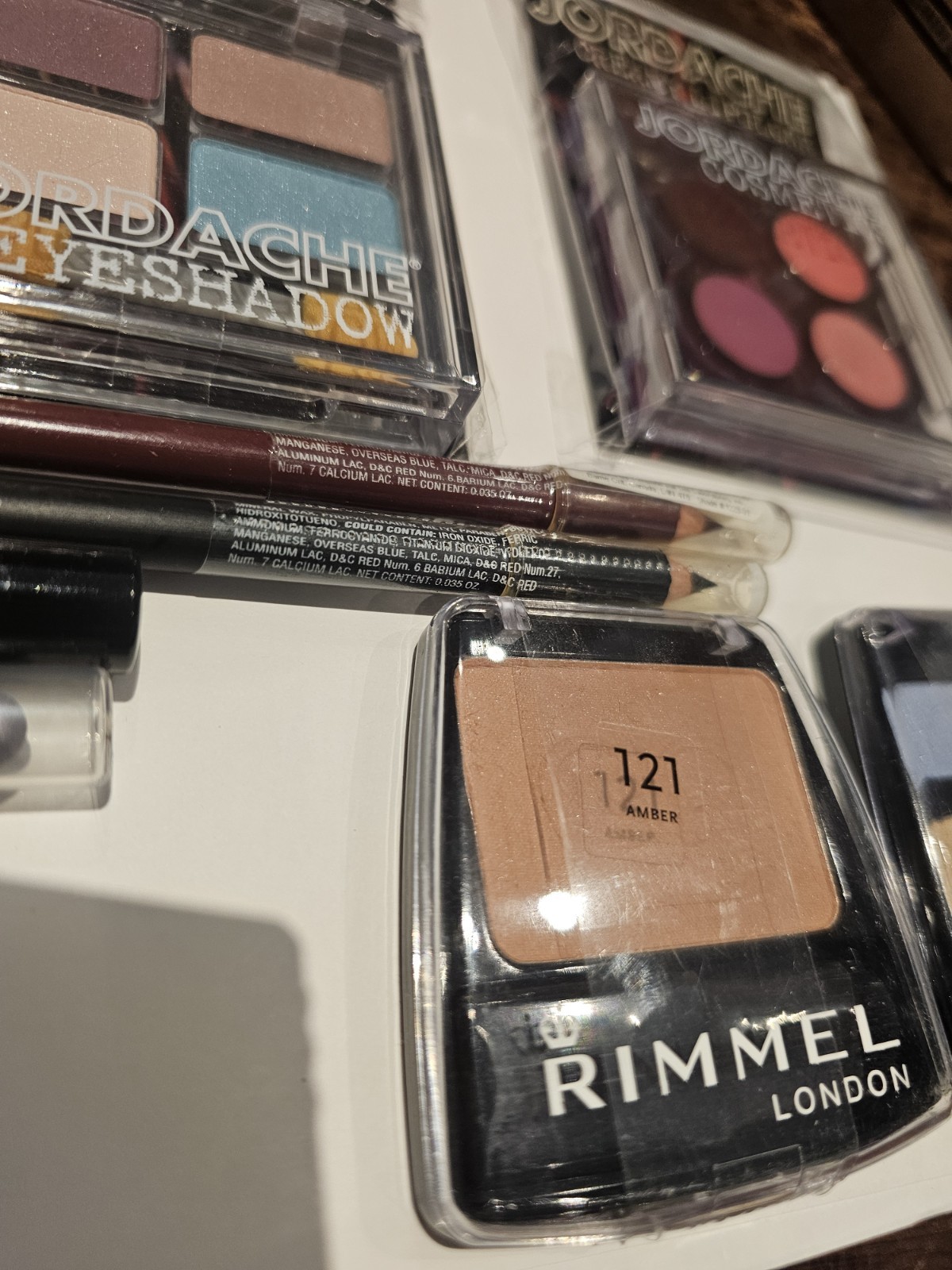 Assorted Makeup Lot 9 Pcs Jane Rimmel Jordache Eyeliner Lip Gloss Blush