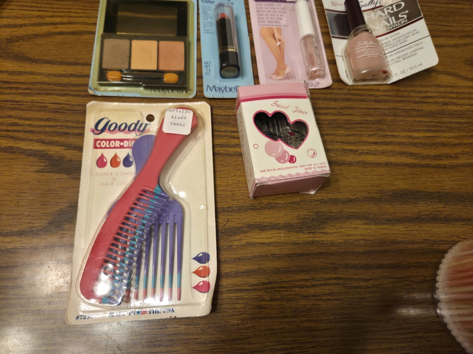 Vintage Makeup Mirror Lip Stick Nail Polish Brush Lot of 7 New Sealed Rare Items