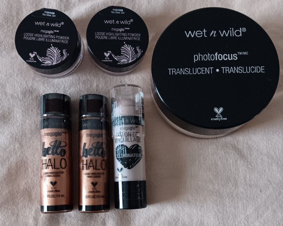 Wet n Wild Loose Translucent Highlighting Setting Powder Stick Halo Liquid Lot