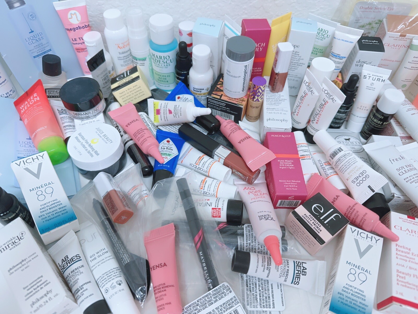 10 X Mix Skincare Makeup And HairCare Minis Tarte Smashbox Kiehls Elf Nyx & More