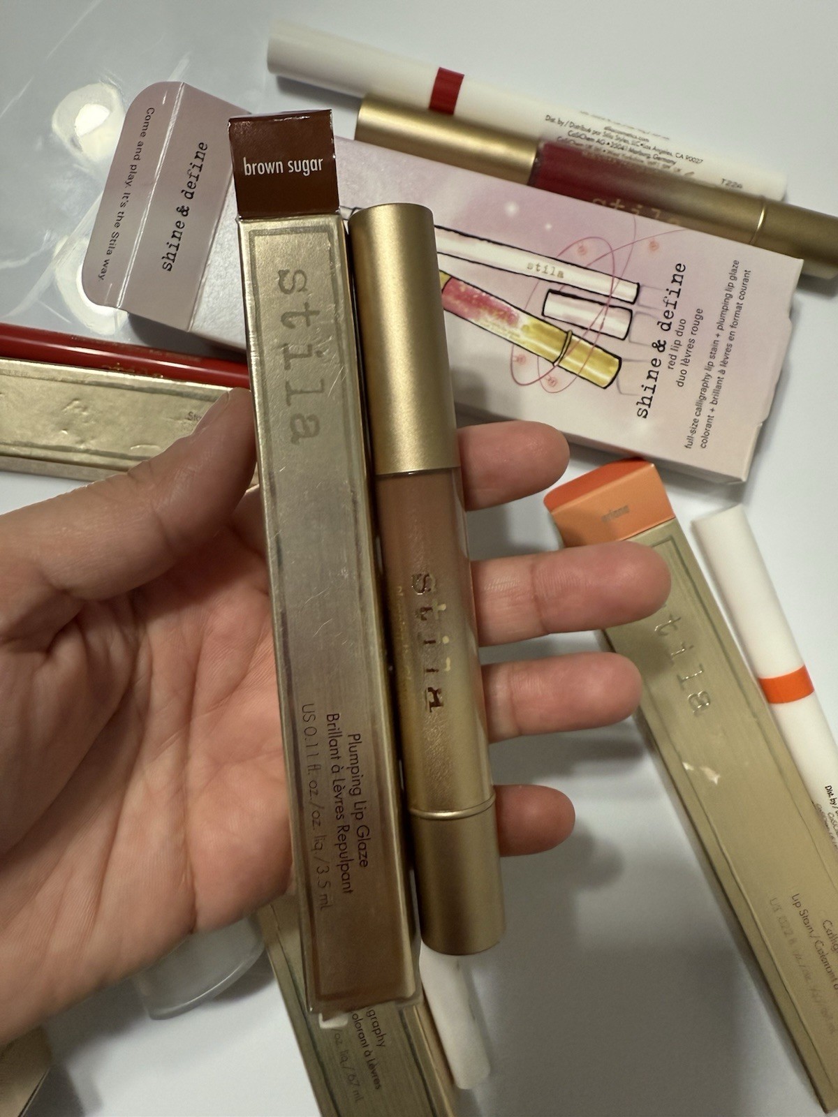 Stila Makeup Bundle Lot Lippies & One Step Correct