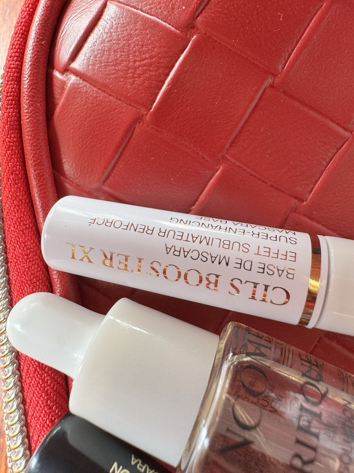 Lancôme Makeup/skincare Bag And Travel Size Lipstick, Clarifique, Mascara & Base