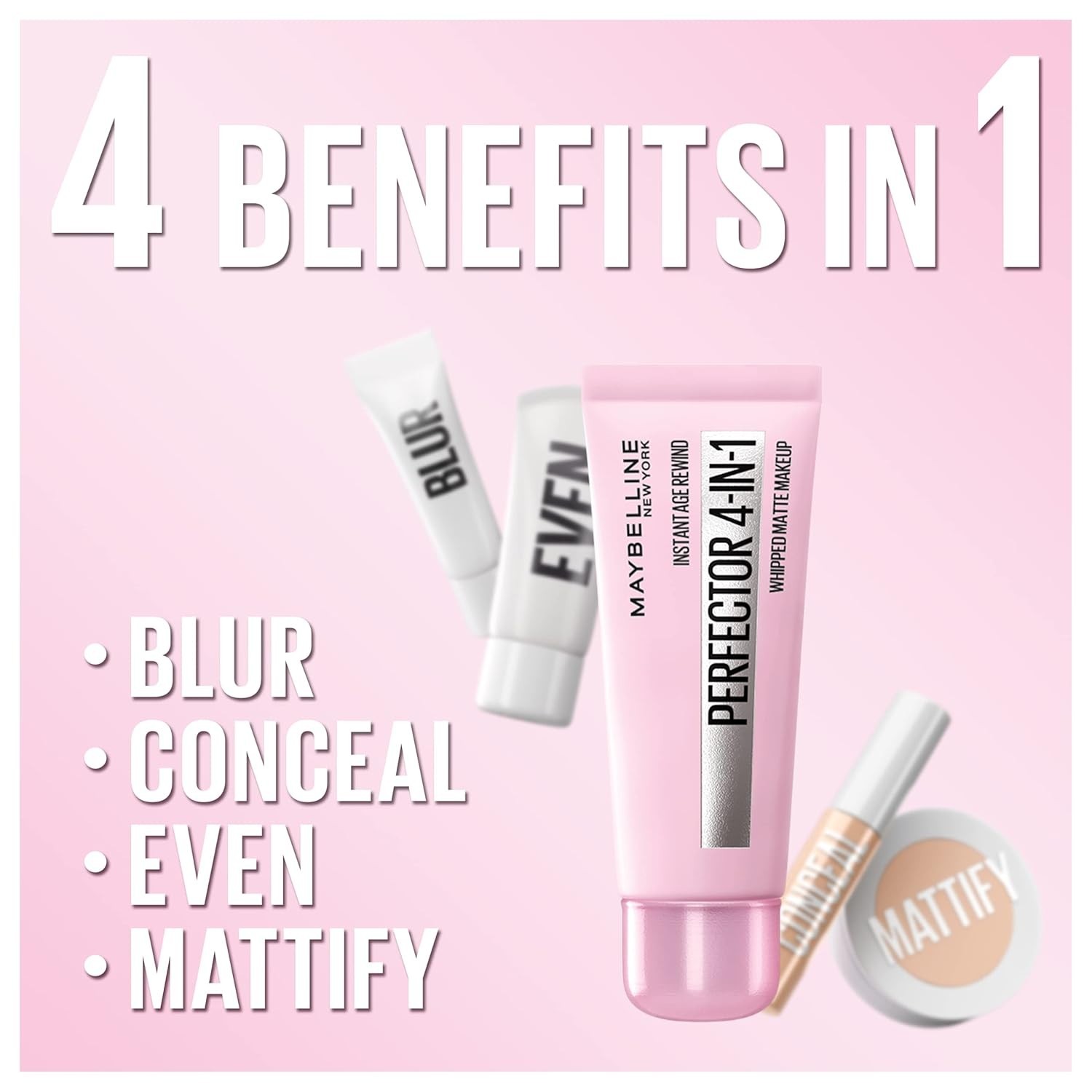 Instant Age Rewind 4-in-1 Matte Makeup, 01 Light – Flawless Skin in One Step