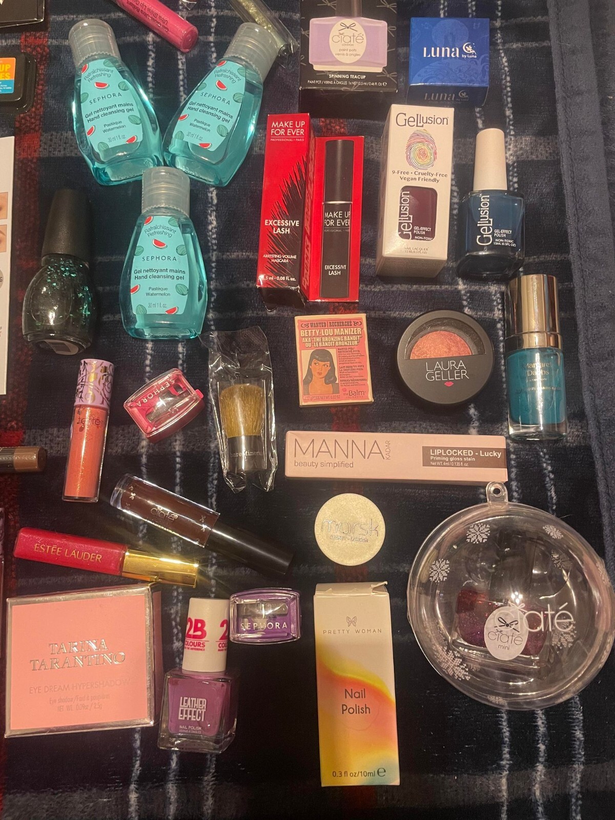 5 Piece Random Makeup Lot + Bag- Clinique, Smashbox, KVD, Tarte,UD, Dior & More