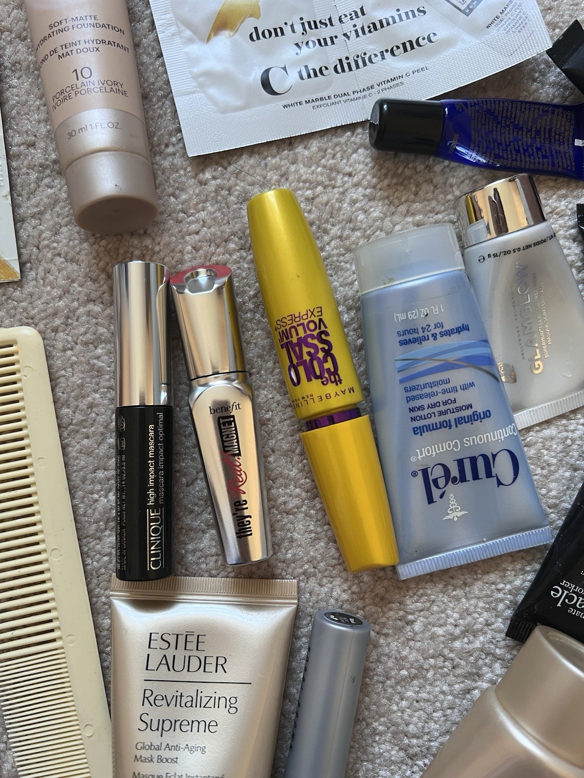 Large Lot Victoria Secret Pouch Cosmetics Estée Lauder Mask Bobbi Brown Benefit