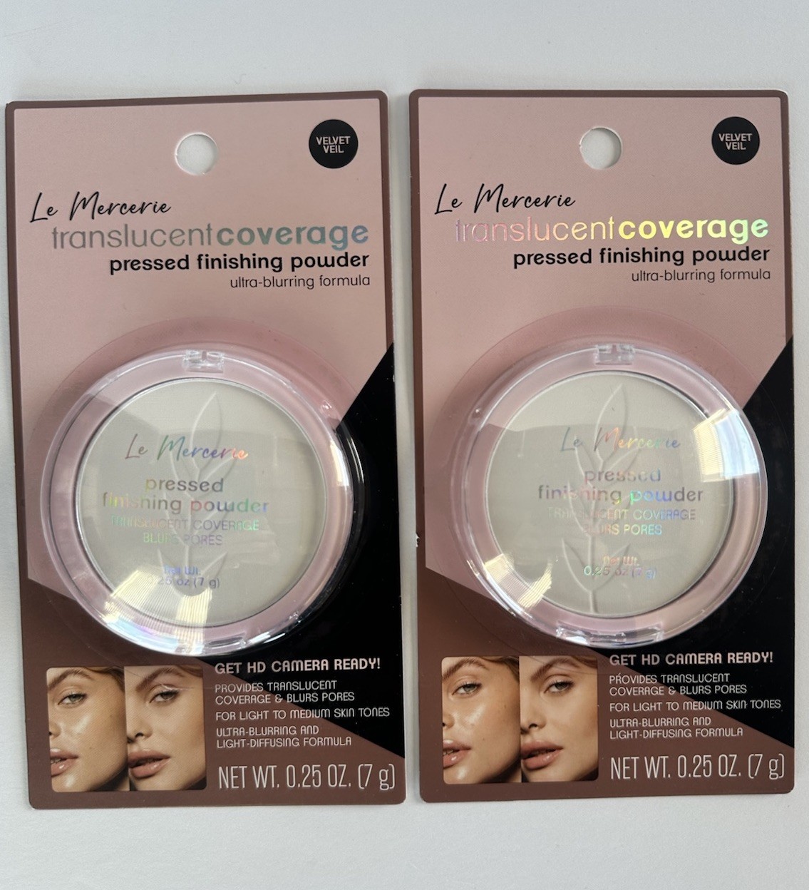 2x Le Mercerie Translucent Pressed Finishing Powder Velvet Veil