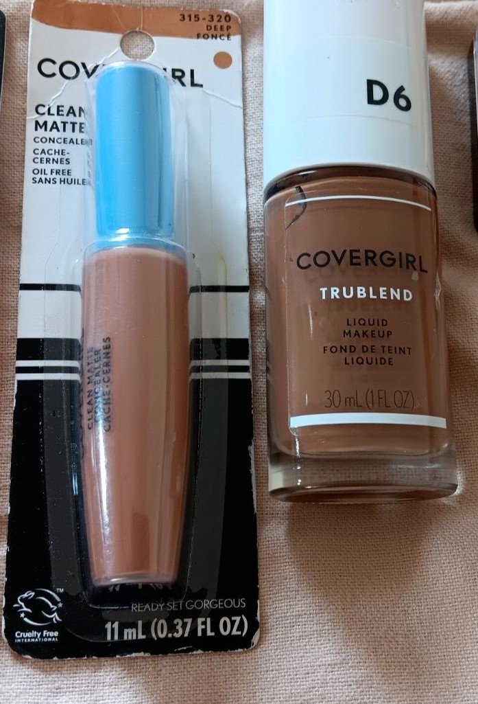 Covergirl #315-320 Deep Clean Concealer Soft Sable D6 D7 Trublend Foundation Lot