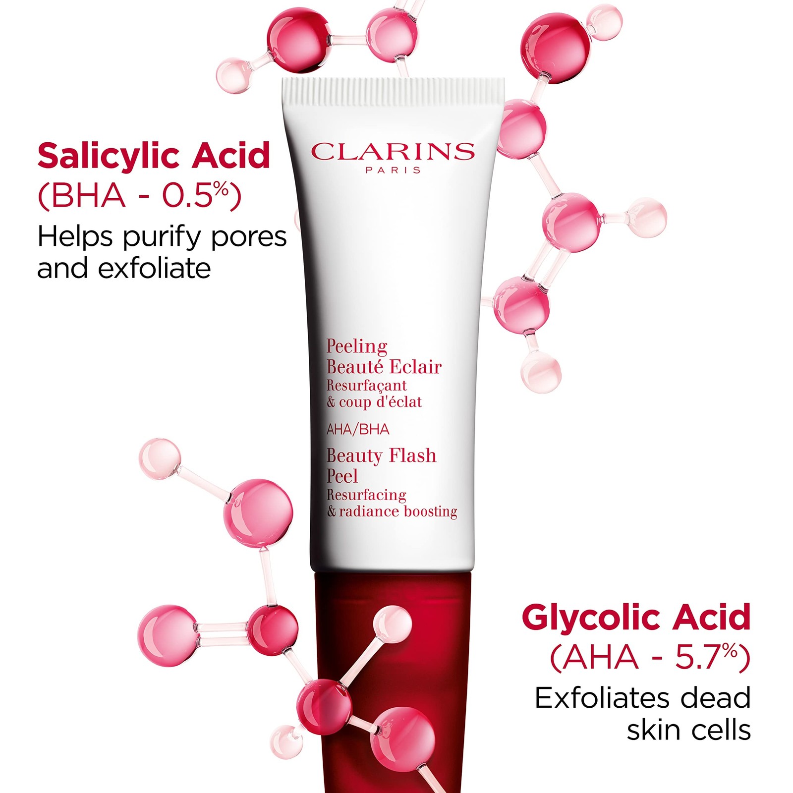 Clarins Beauty Flash Peel | 10-Minute At-Home Facial | Visibly Tightens Pores…