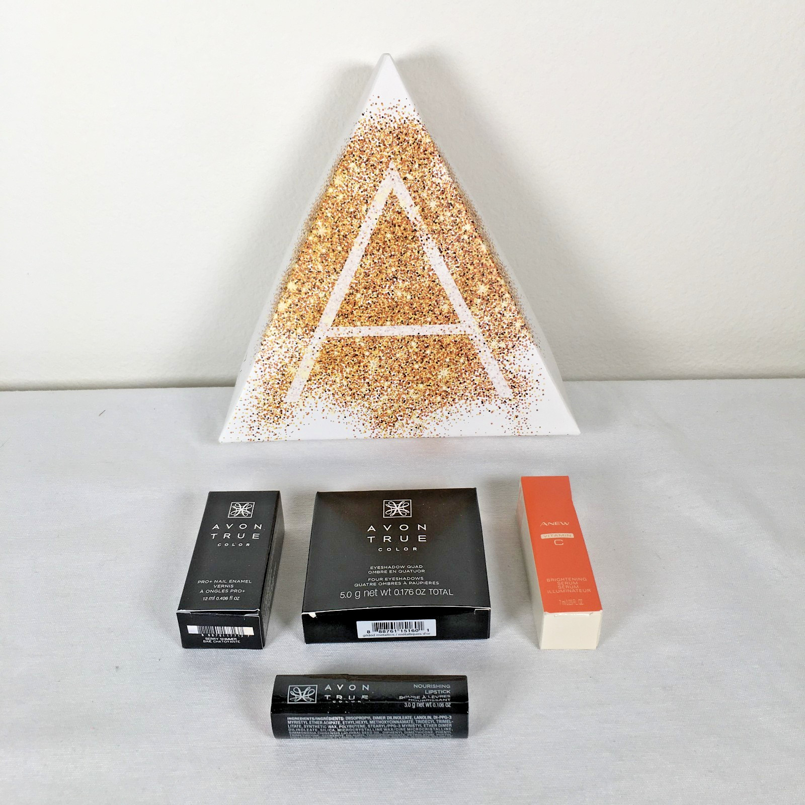 Vintage 2000s Avon Holiday Gift Box Eyeshadow Lipstick Nail Polish Discontinued
