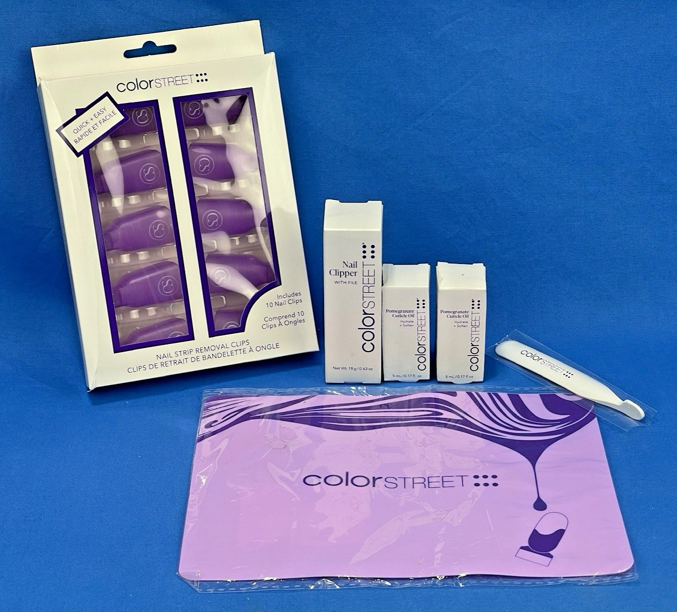 Color Street Nail Tools & Pomegranate Cuticle Oil Lot of 6 – NEW – FREE SHIPPING