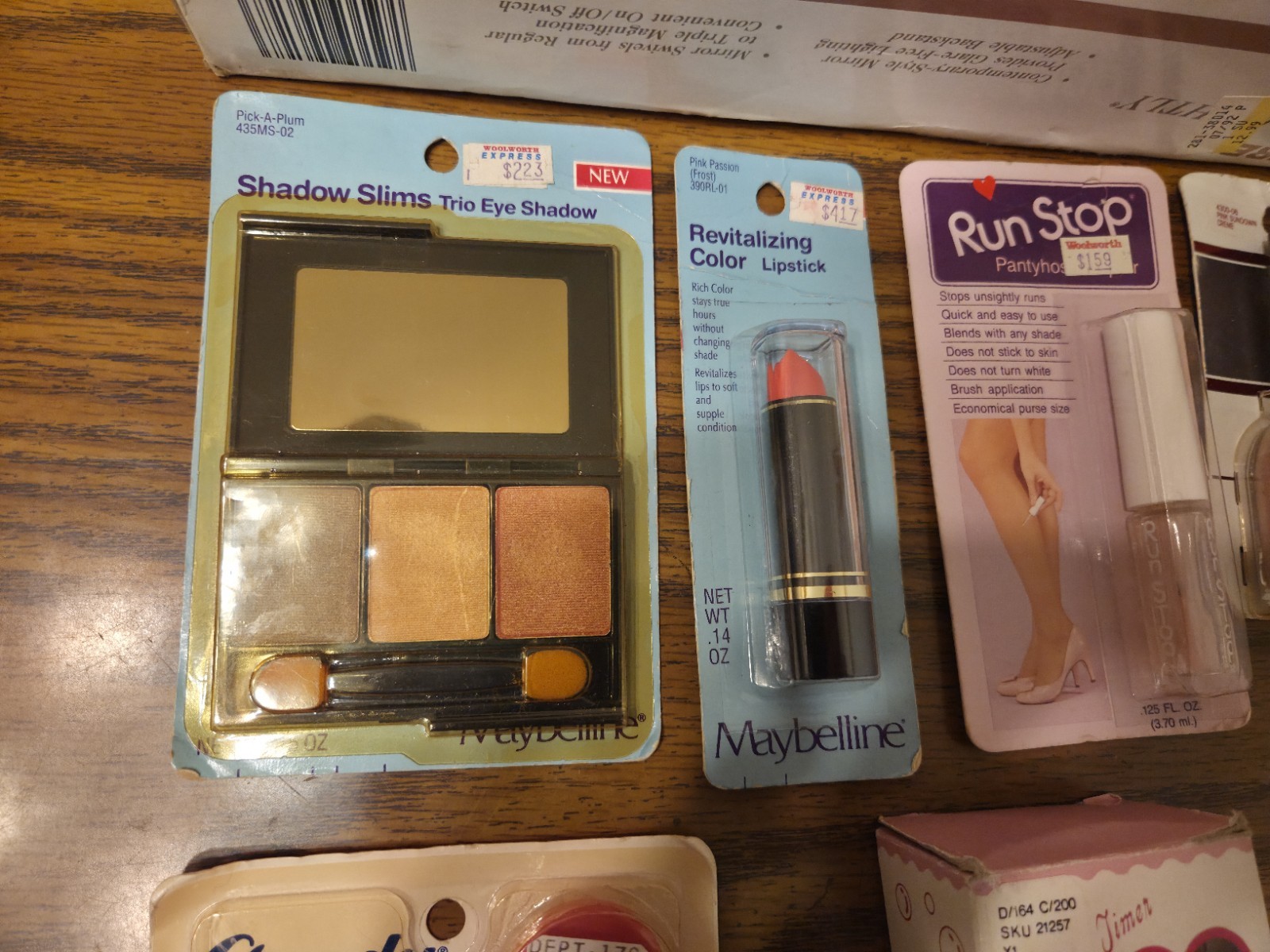 Vintage Makeup Mirror Lip Stick Nail Polish Brush Lot of 7 New Sealed Rare Items