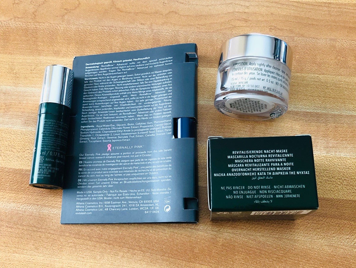 Luxury Skincare Samples Revive Renewal Cream Rescue Oil Orveda Mask RevitaBrow