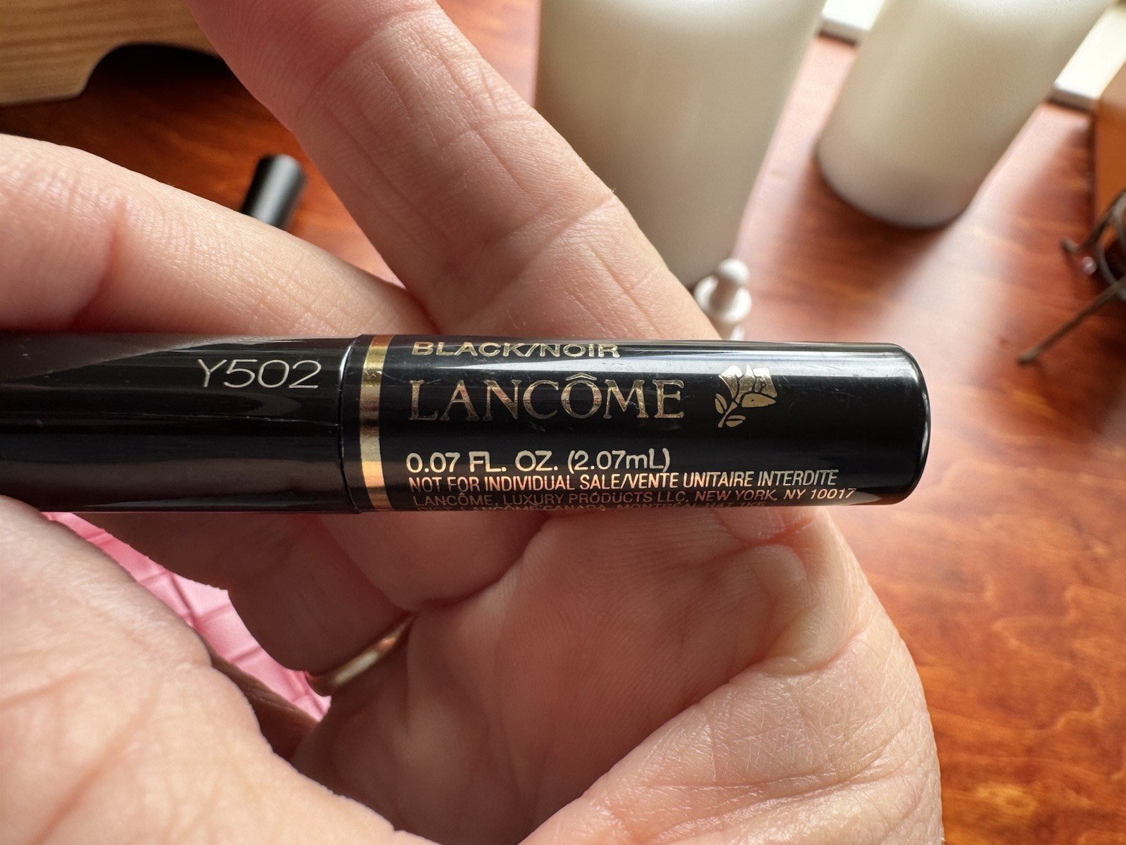 Lancôme Makeup/skincare Bag And Travel Size Lipstick, Clarifique, Mascara & Base