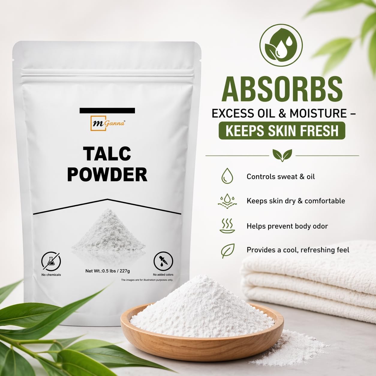 Natural Talc Powder Cosmetic Grade Face Makeup Skincare Formulations Talcum