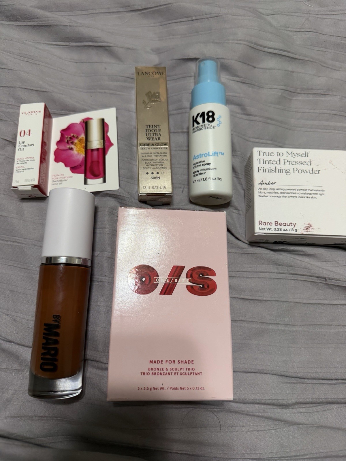 Mixed Brands Beauty Lot: Lancôme Serum Concealer, Rare Beauty Powder, K18