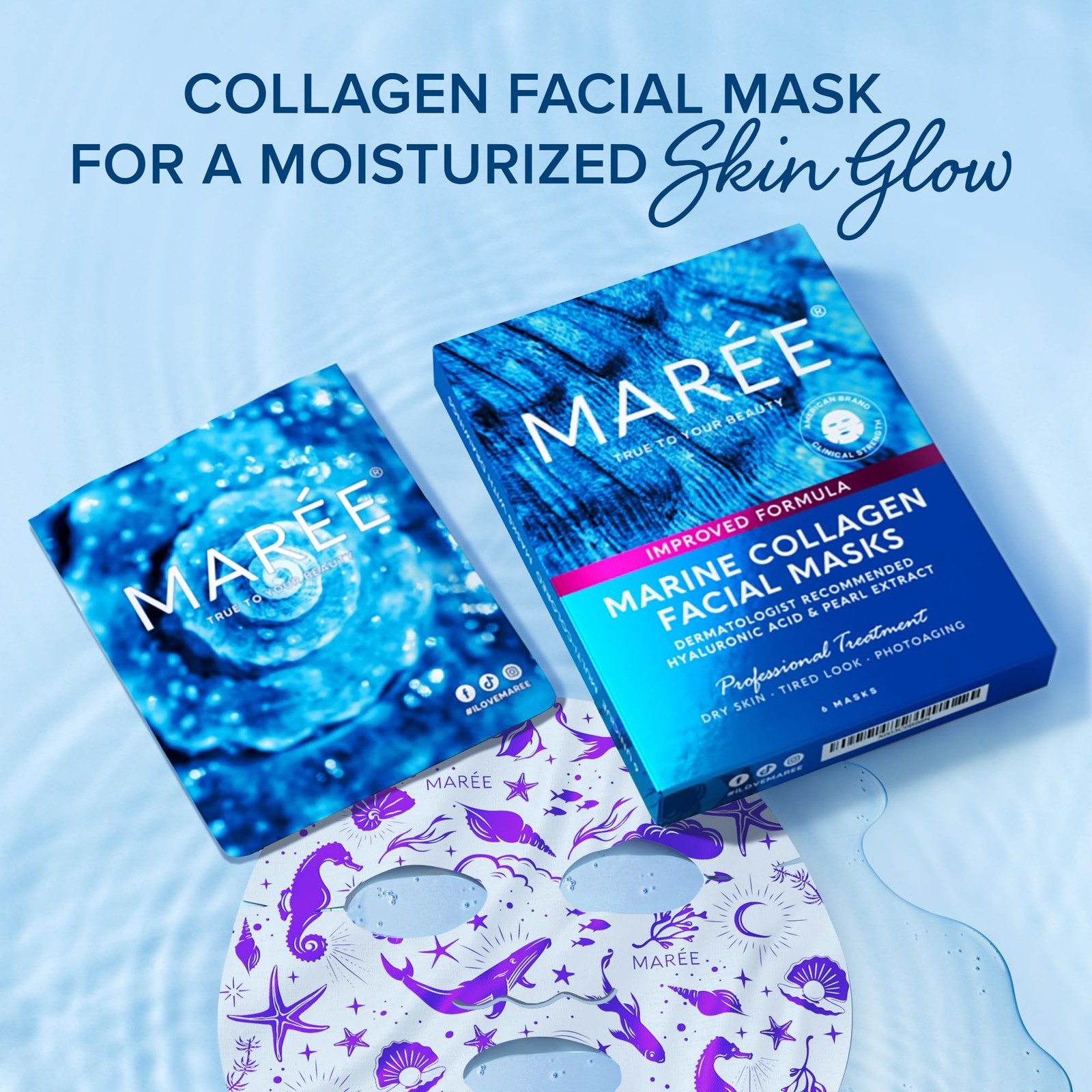 MAREE Skincare Essentials Bundle – Eye Gels, Facial Masks & Face Cream – Unde…