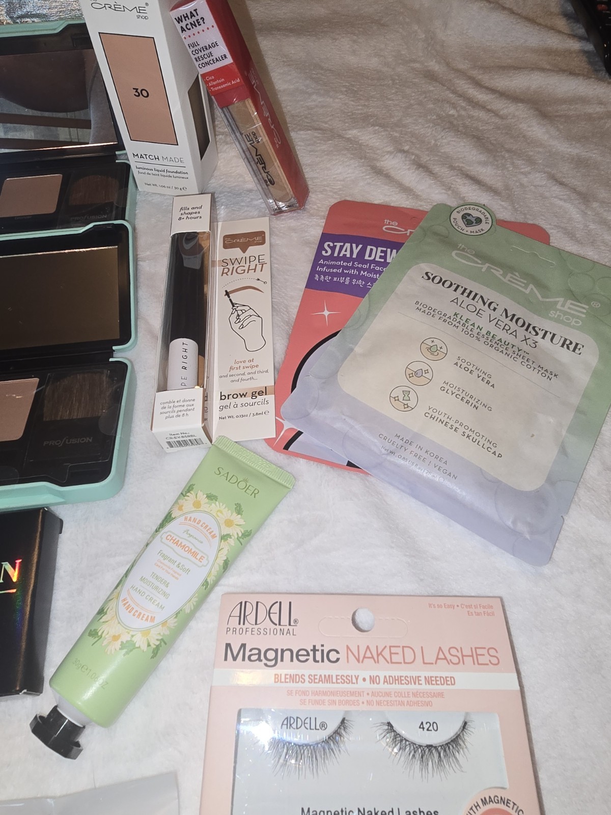Huge Makeup & Skincare Bundle 17-Pcs! ColourPop, The Crème Shop, REALHER NEW