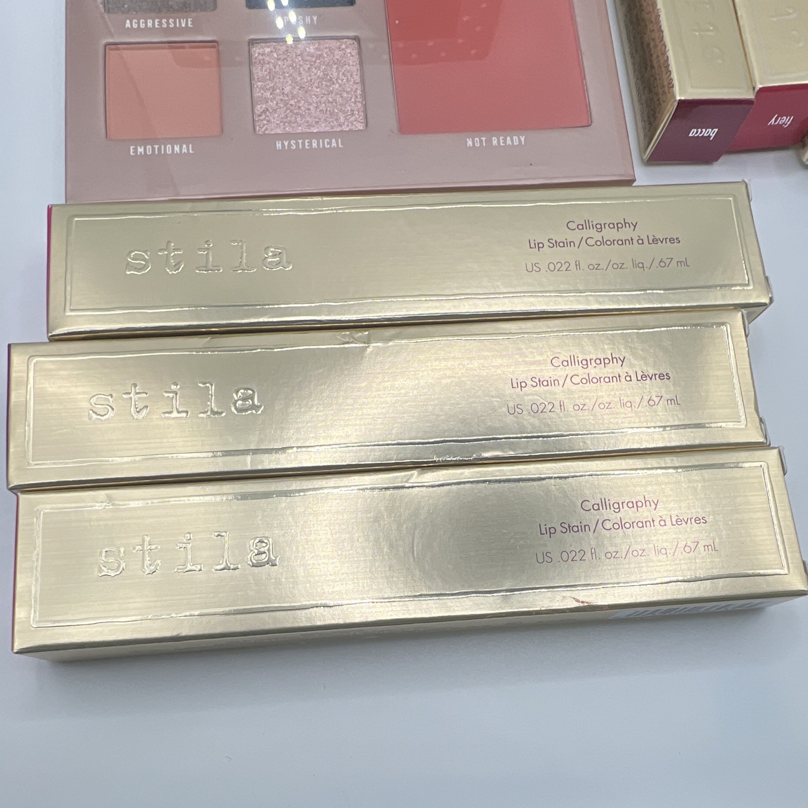 Stila Travel Size Mixed Lot Stay All Day Lipstick Lip Glaze Calligraphy Stain