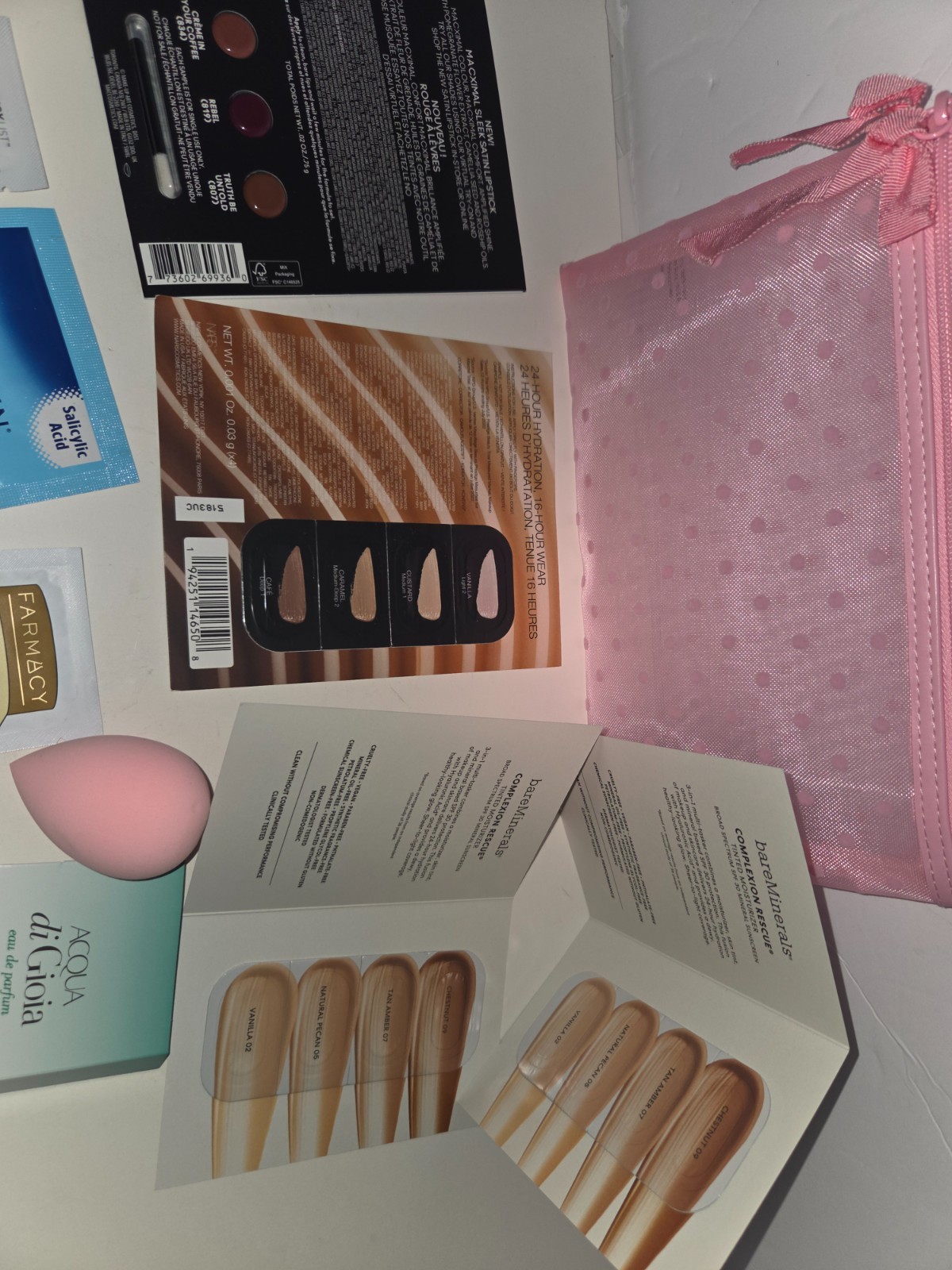 Ulta 13pc NEW Cosmetic Samples Bag foundation cream lipstick moisturizer perfume