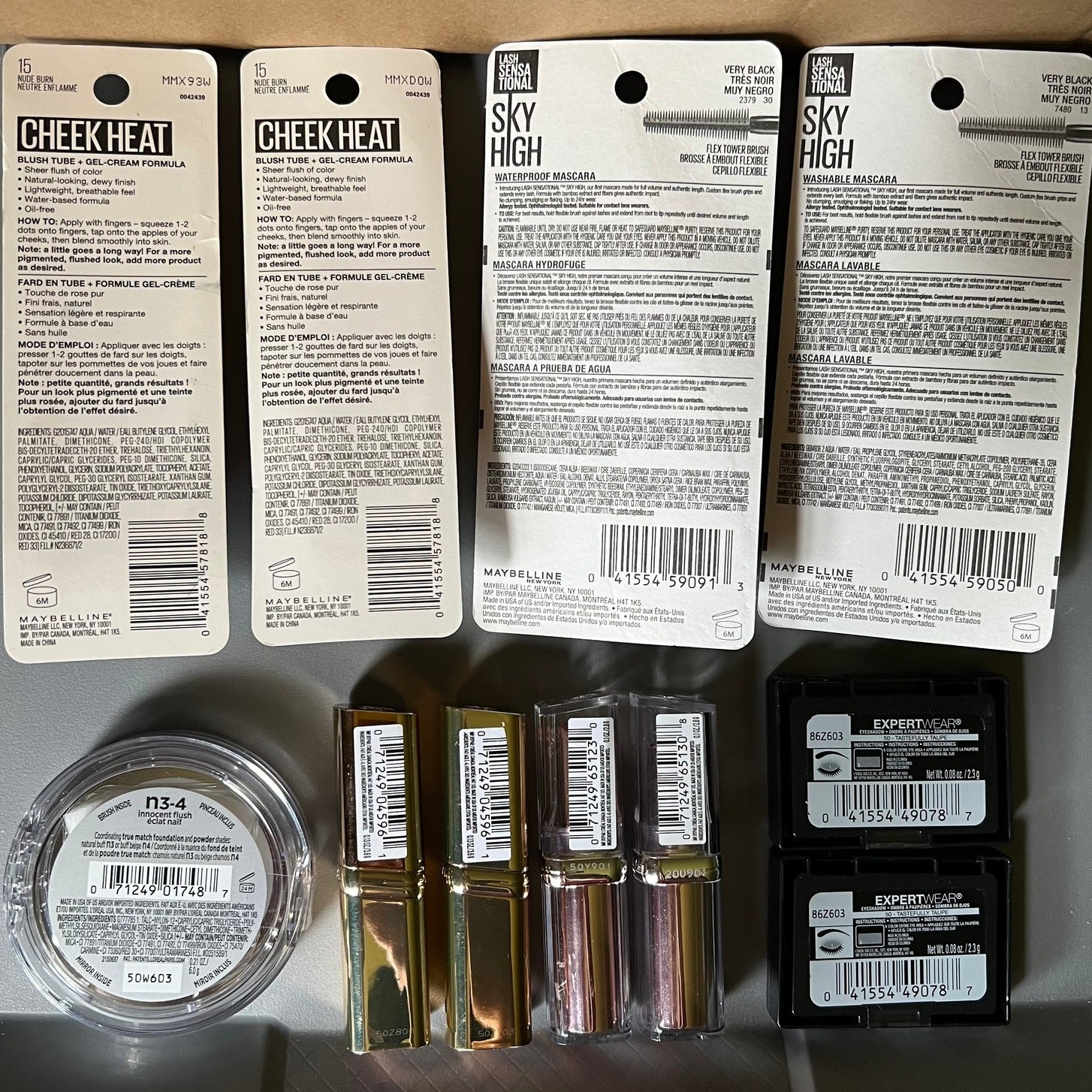 Lot 11 L’oreal/Maybelline Makeup Mix Lots SRP: $120