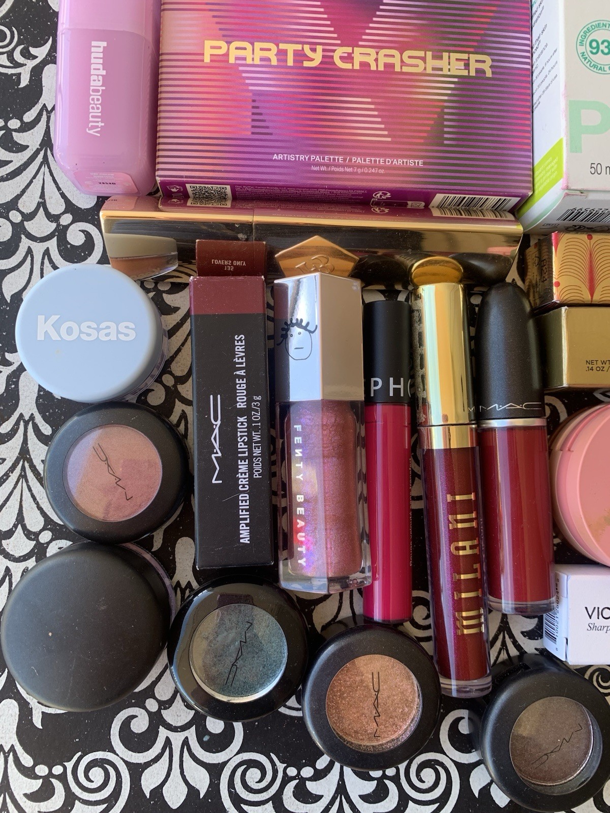 NWT Huge Lot Huda Mac Morphe Hourglass Kosas Fenty Kaja Lip Mascara Eyeshadows