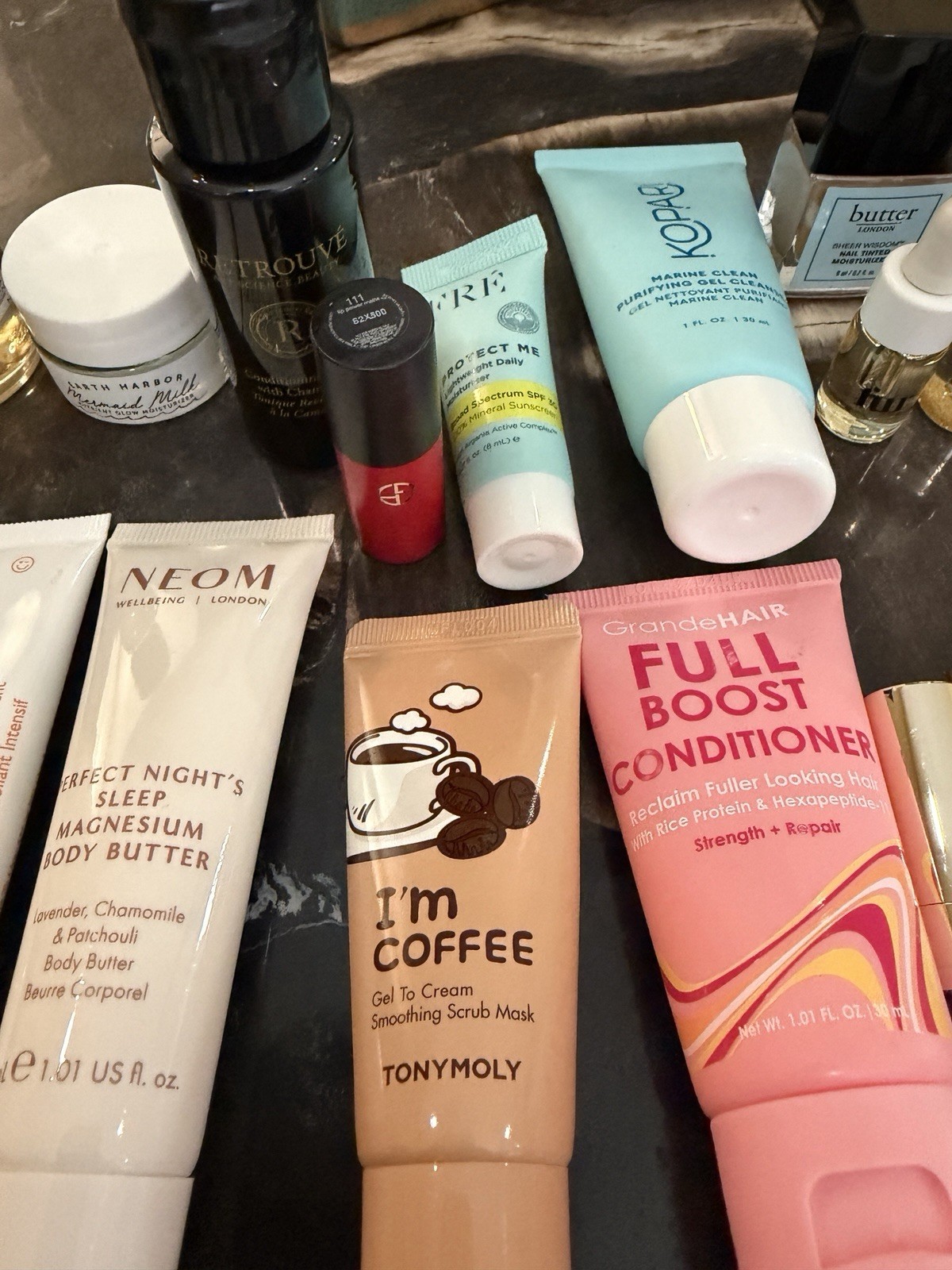 Lot 30 Deluxe / Travel Size Hair, Skin Care, Makeup Beauty Product Samples
