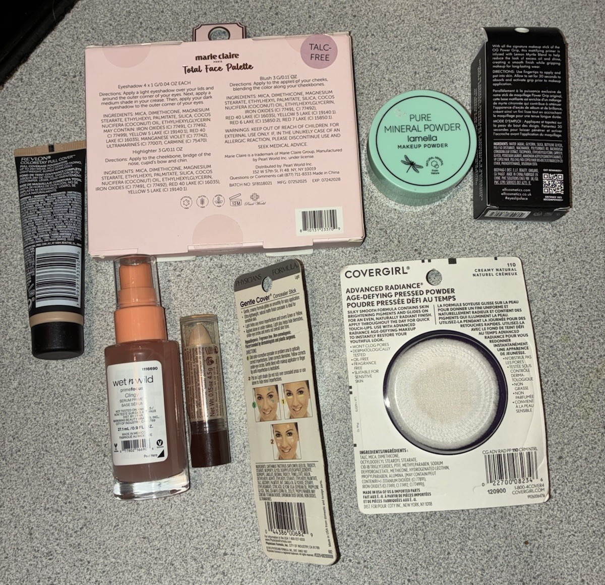Marie Claire, Revlon, Wet N Wild, Elf, Face Makeup Lot Of 8 Pieces New Sealed